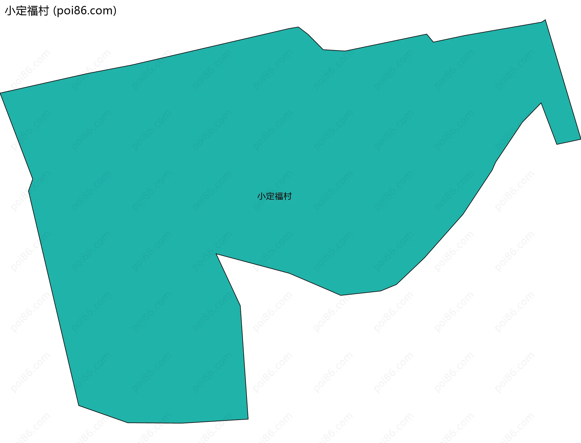 小定福村边界地图