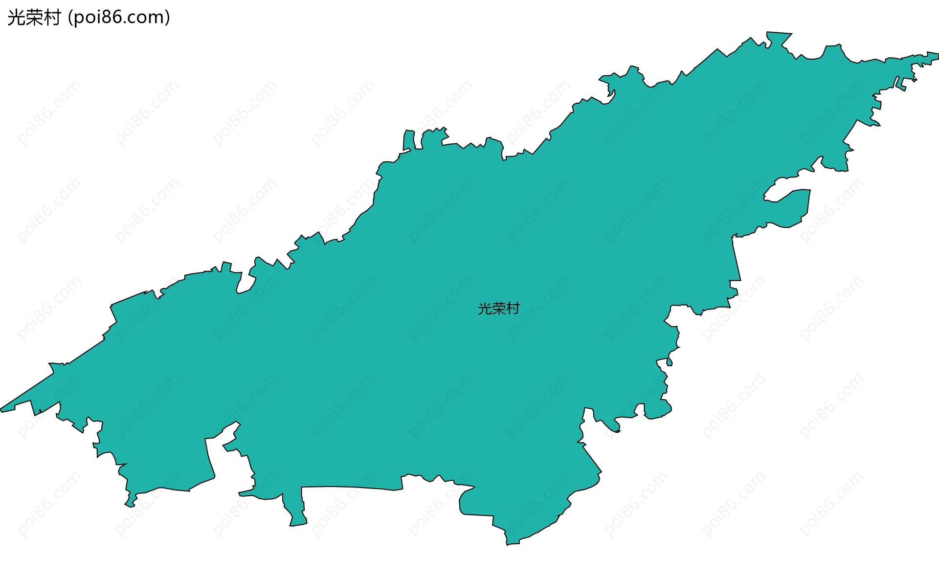 光荣村边界地图