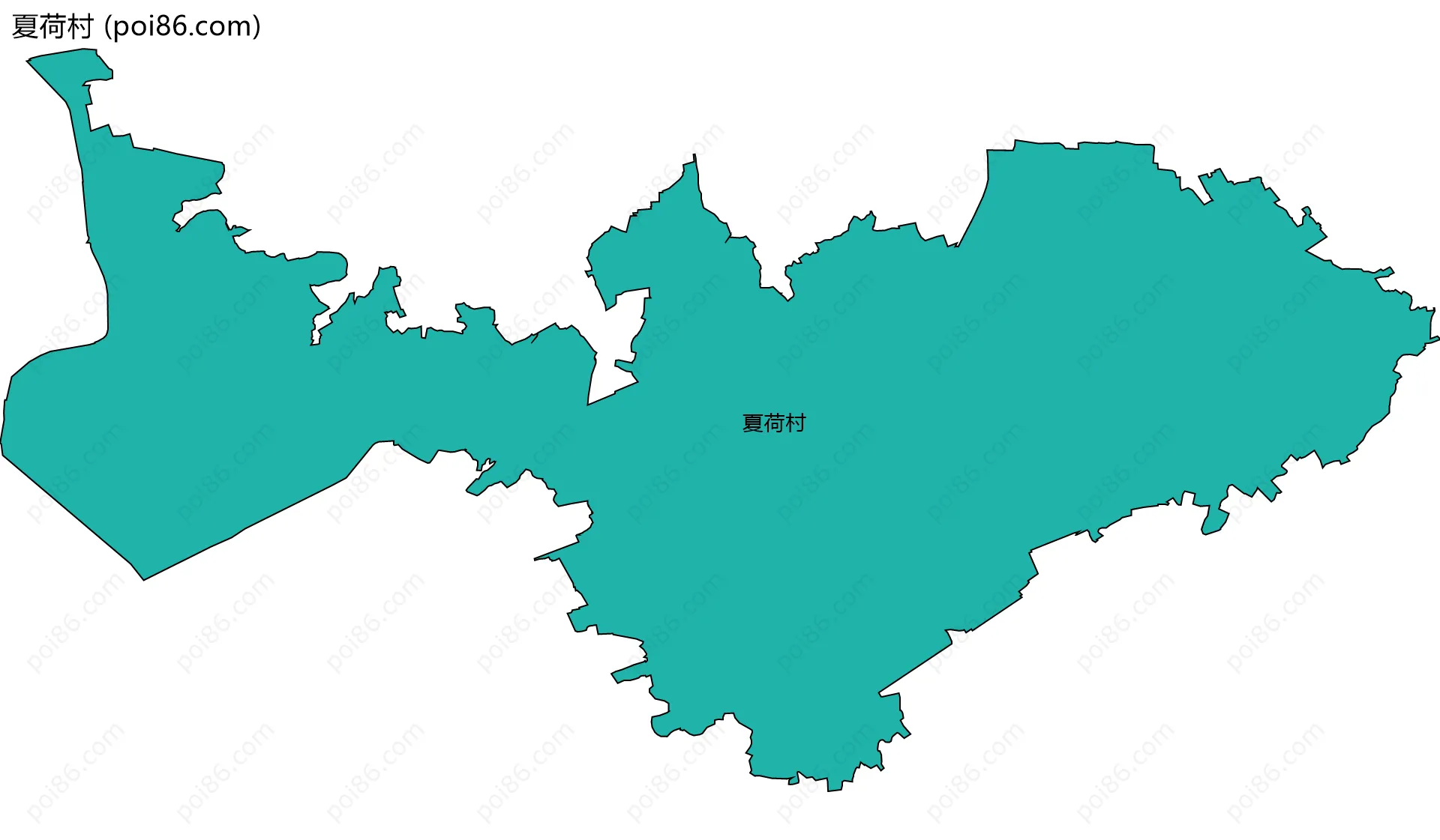 夏荷村边界地图