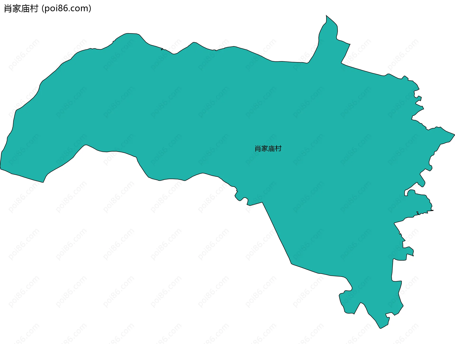 肖家庙村边界地图
