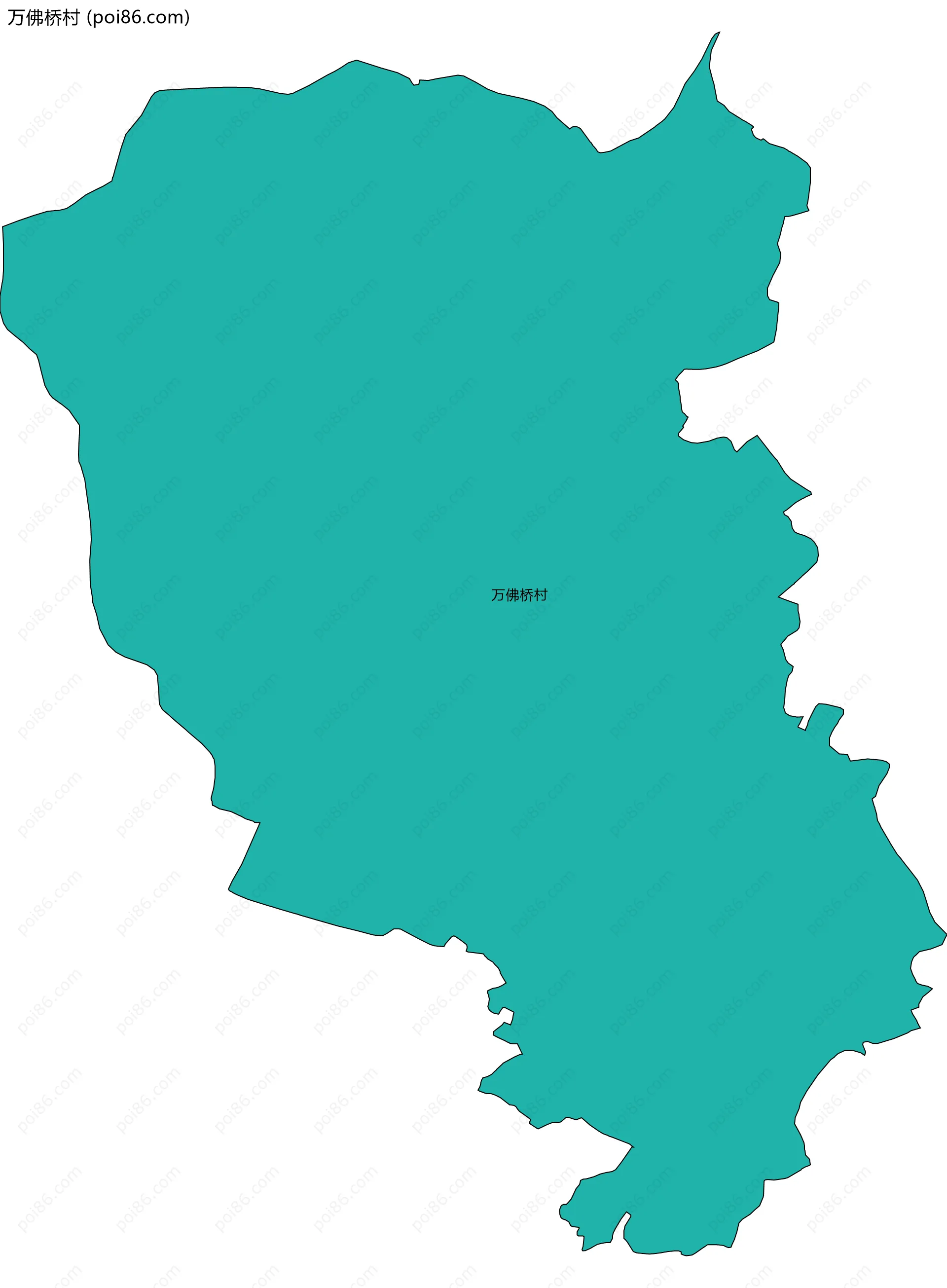 万佛桥村边界地图