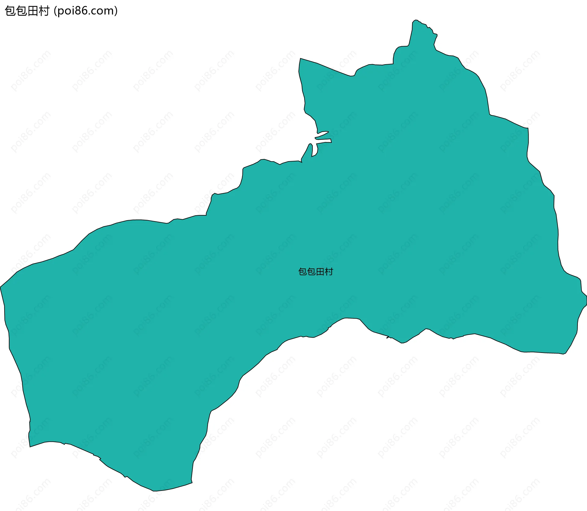包包田村边界地图