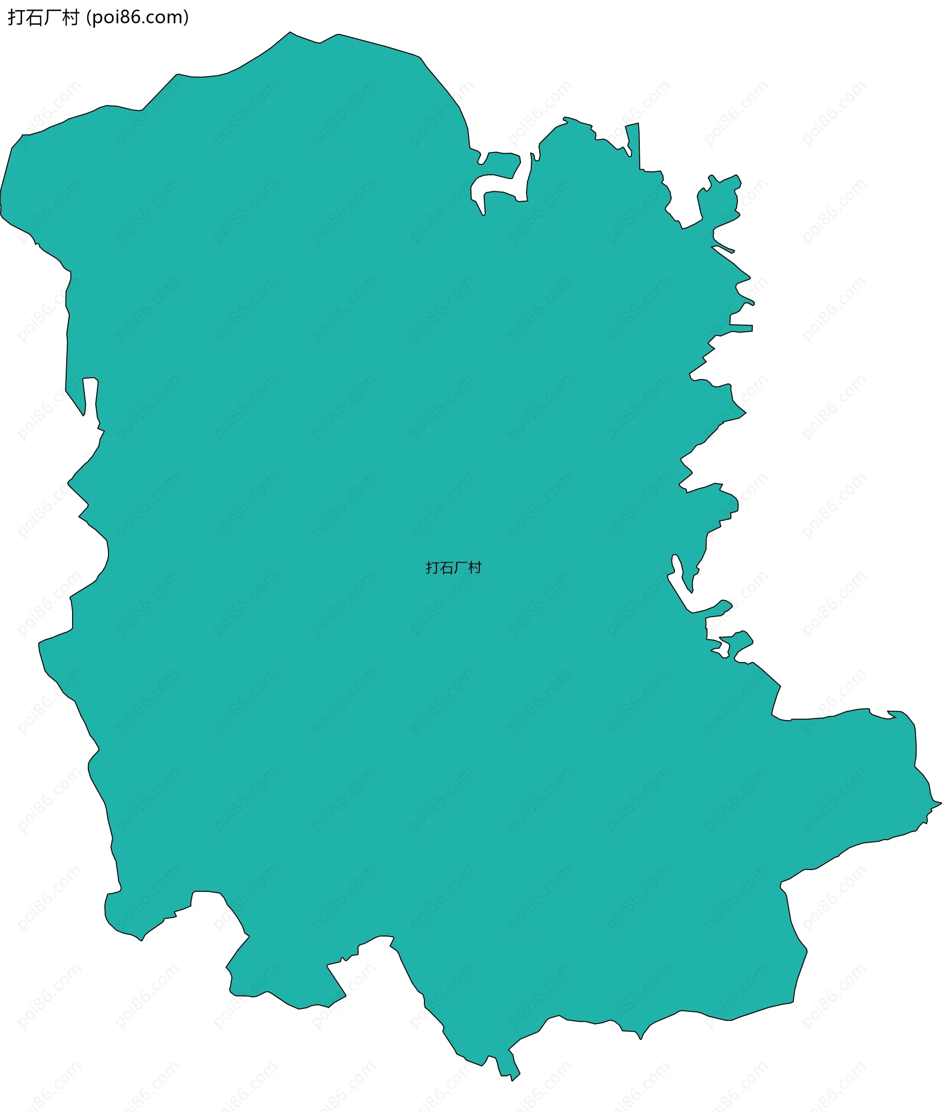 打石厂村边界地图