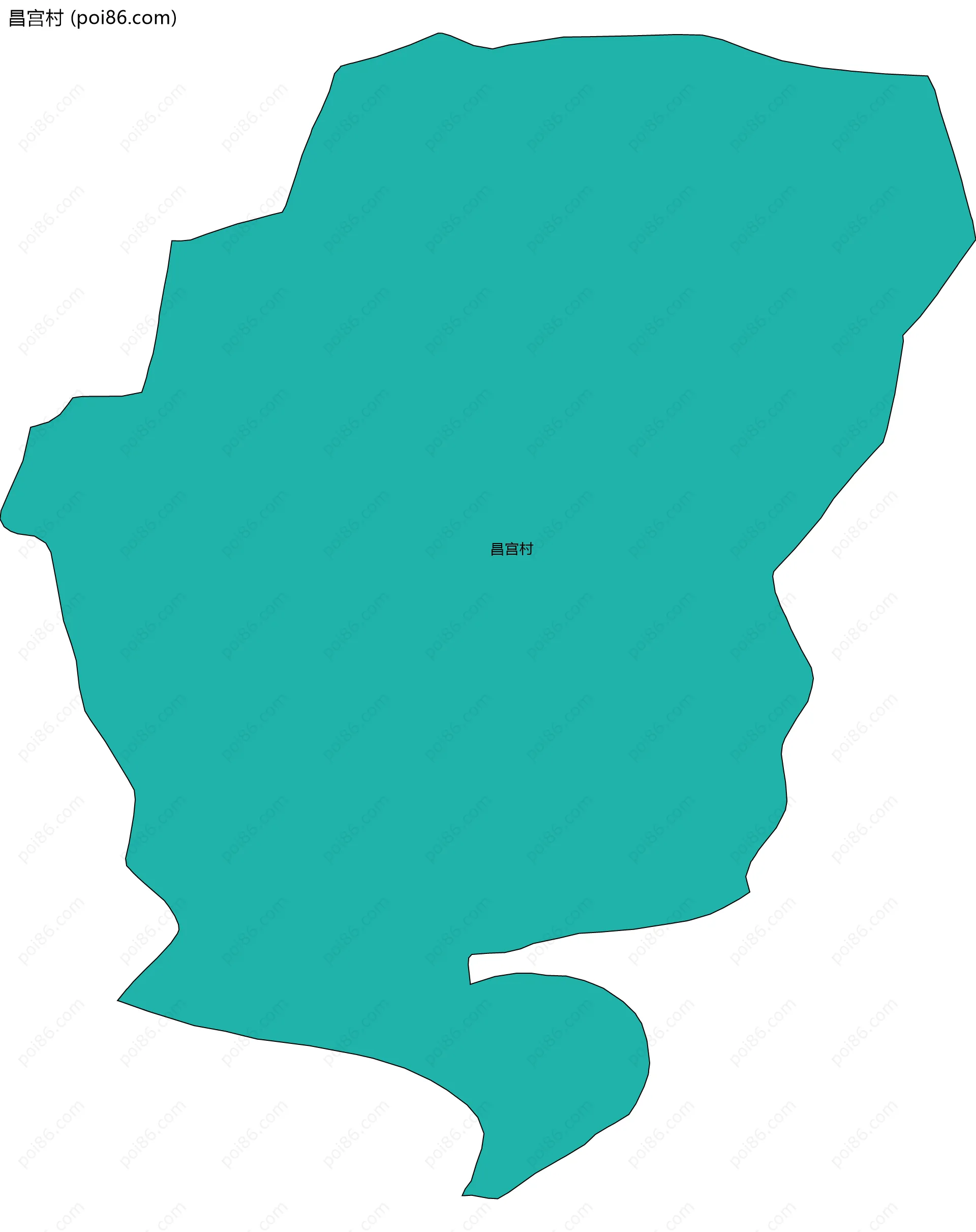 昌宫村边界地图