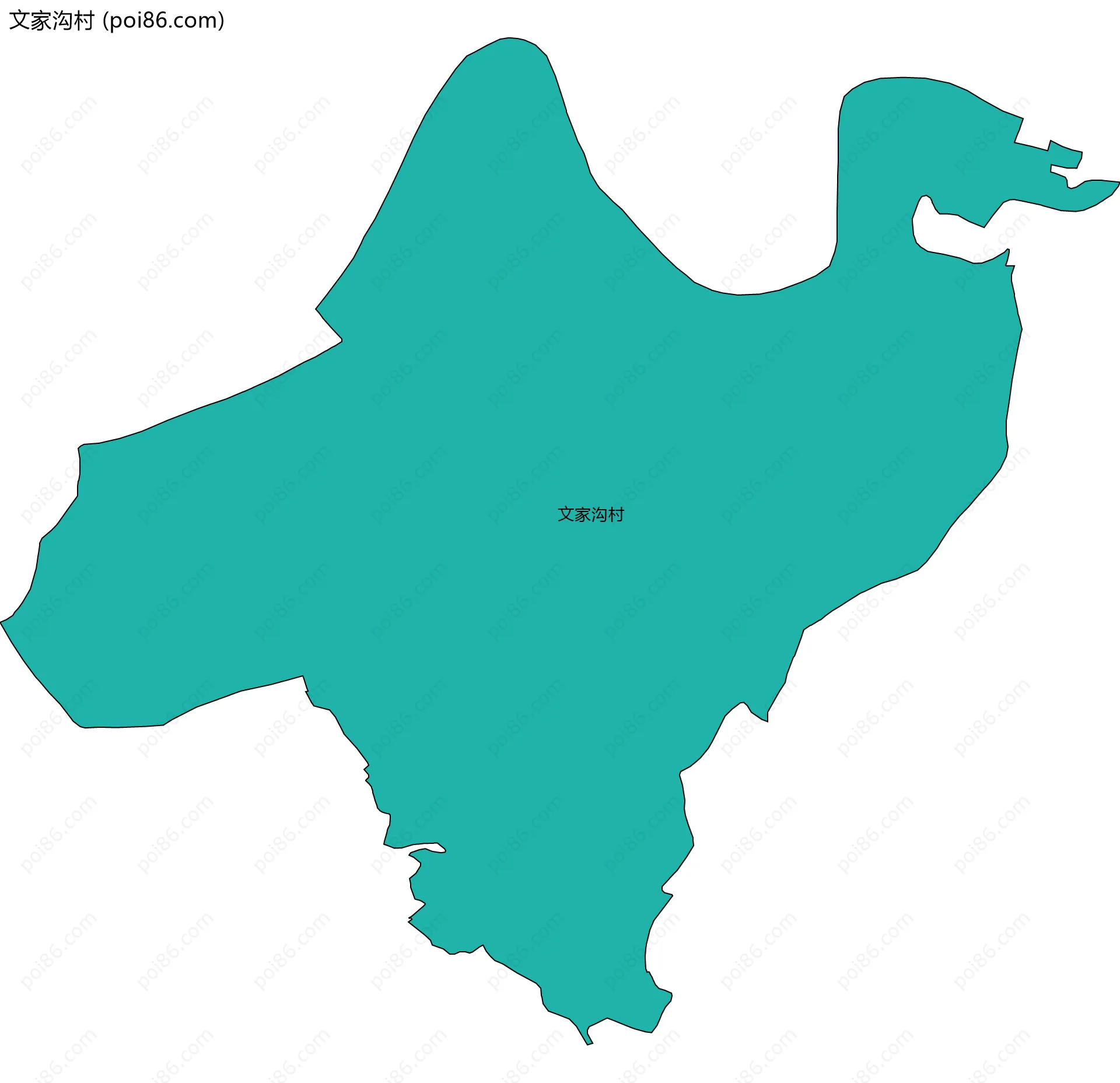 文家沟村边界地图