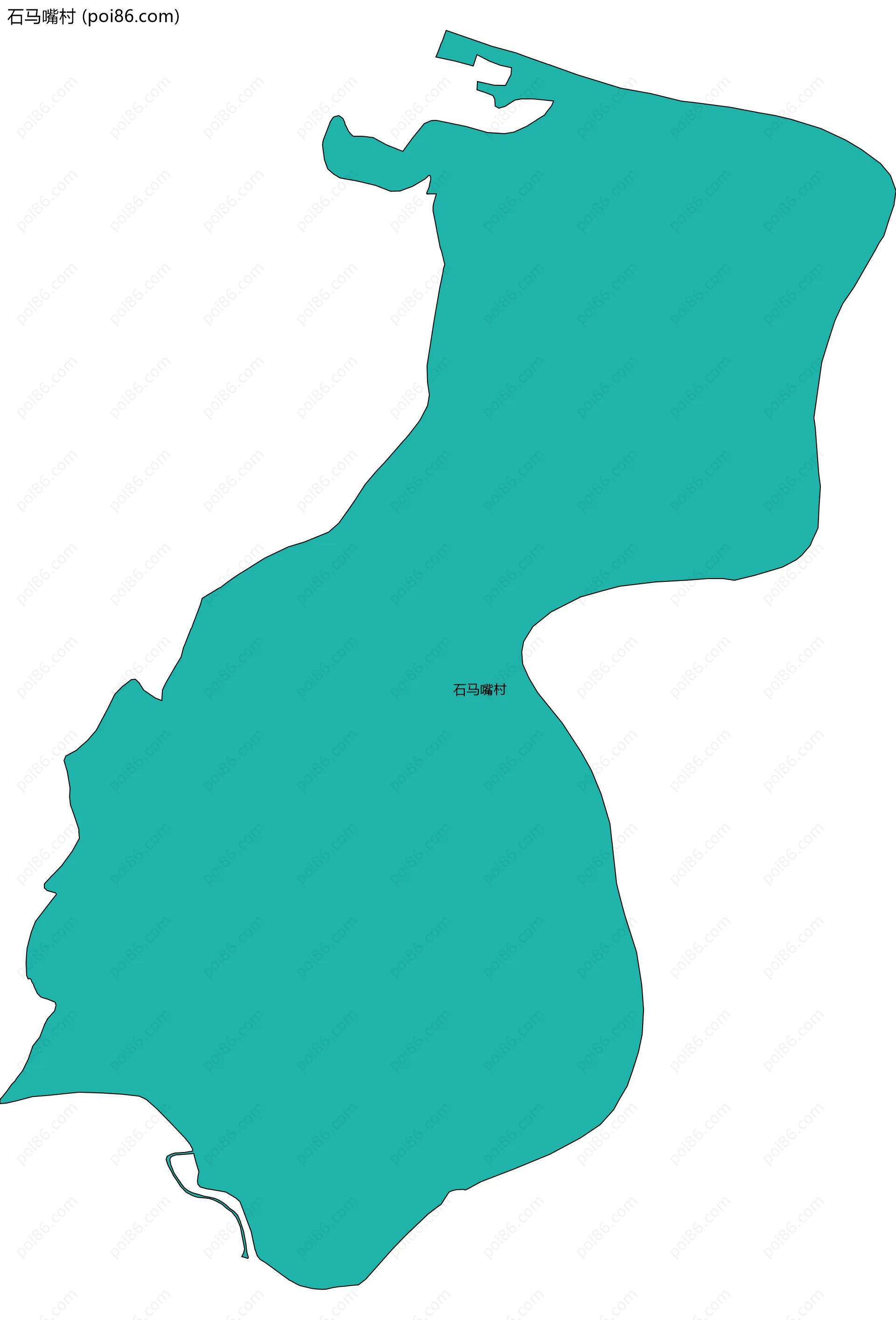 石马嘴村边界地图