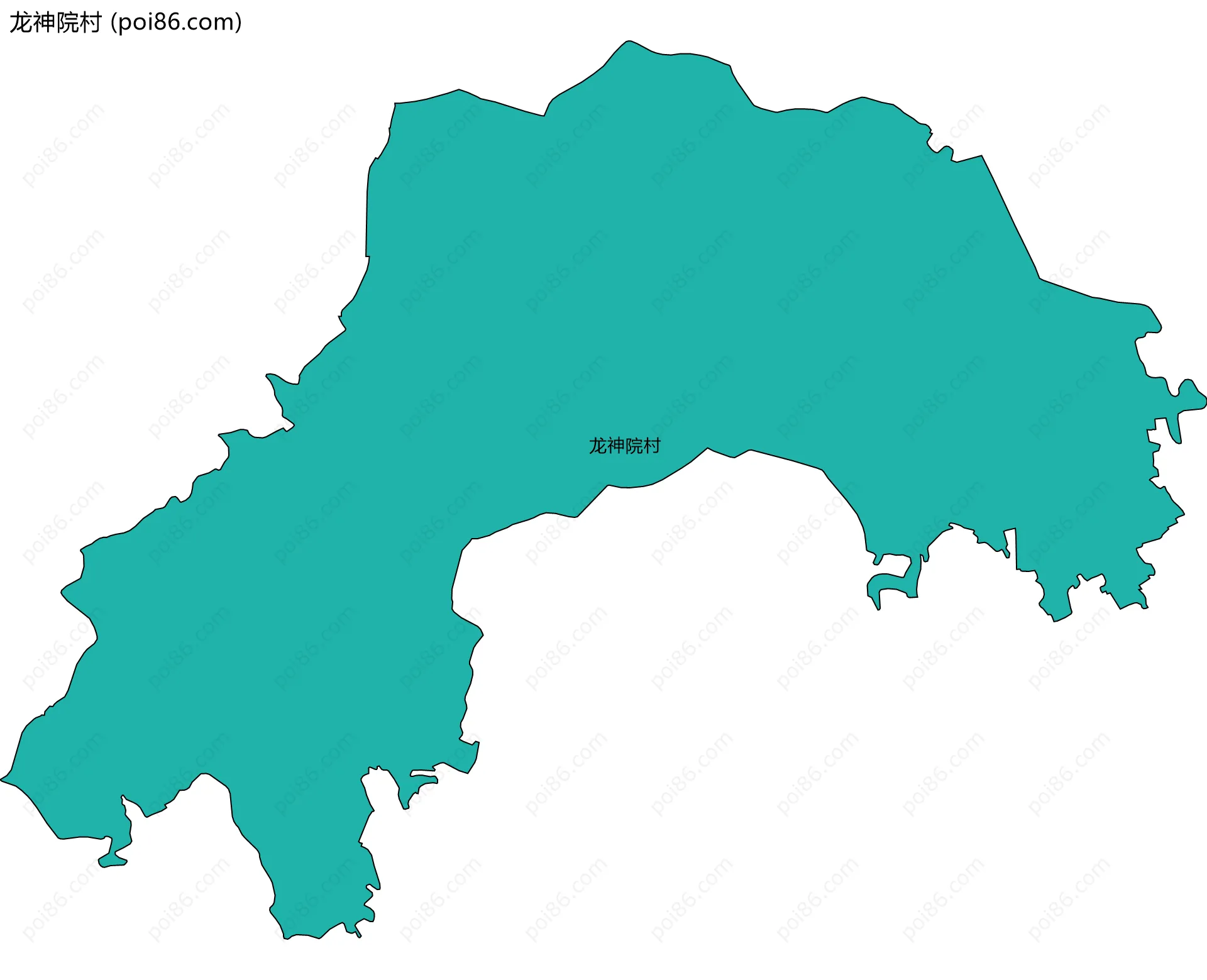 龙神院村边界地图