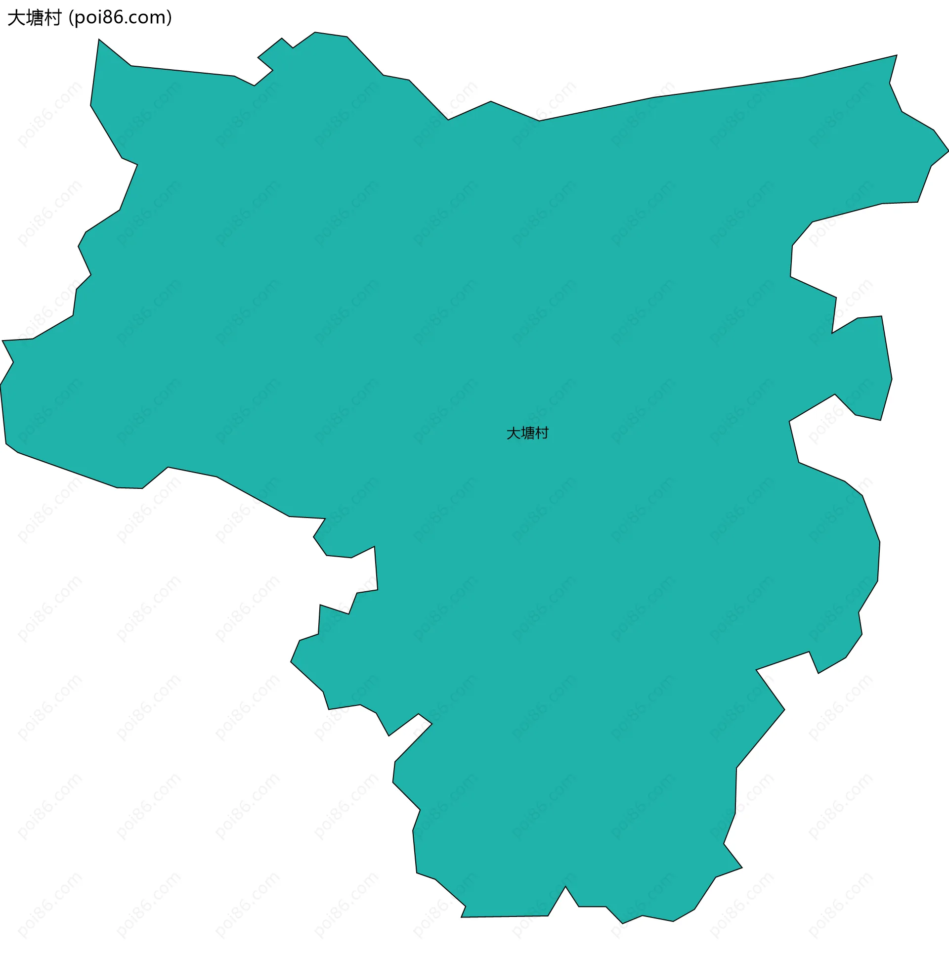 大塘村边界地图