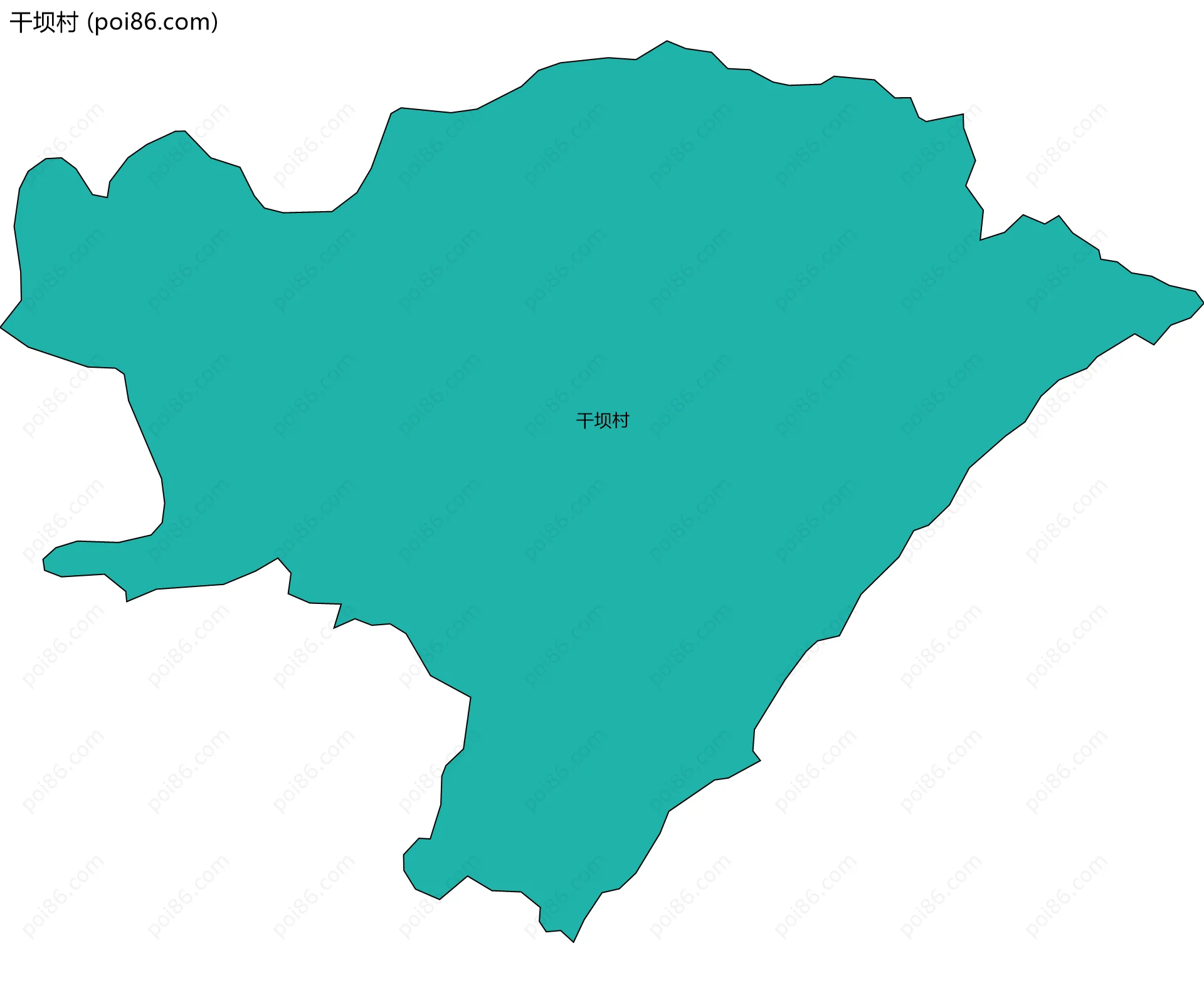 干坝村边界地图