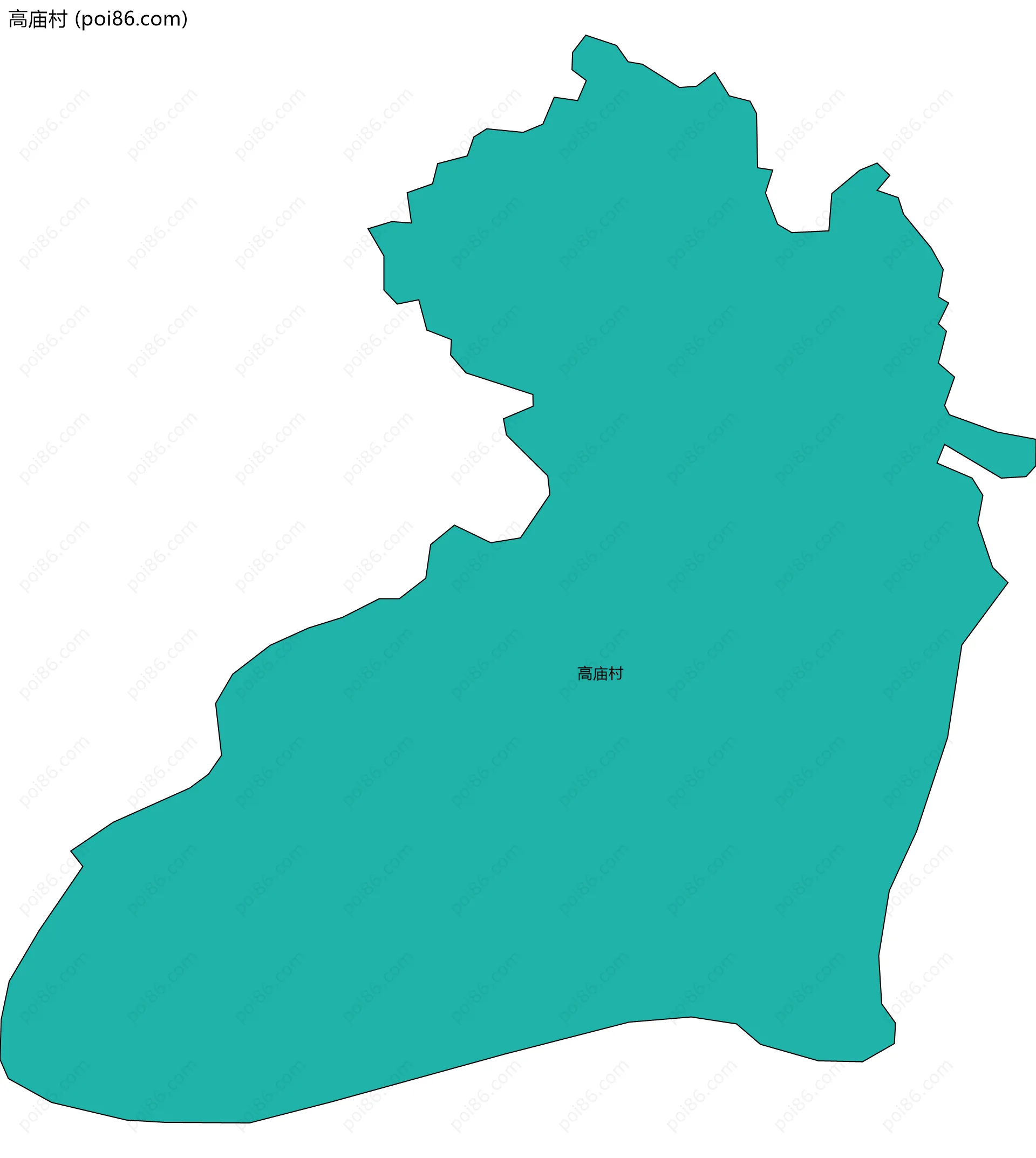 高庙村边界地图