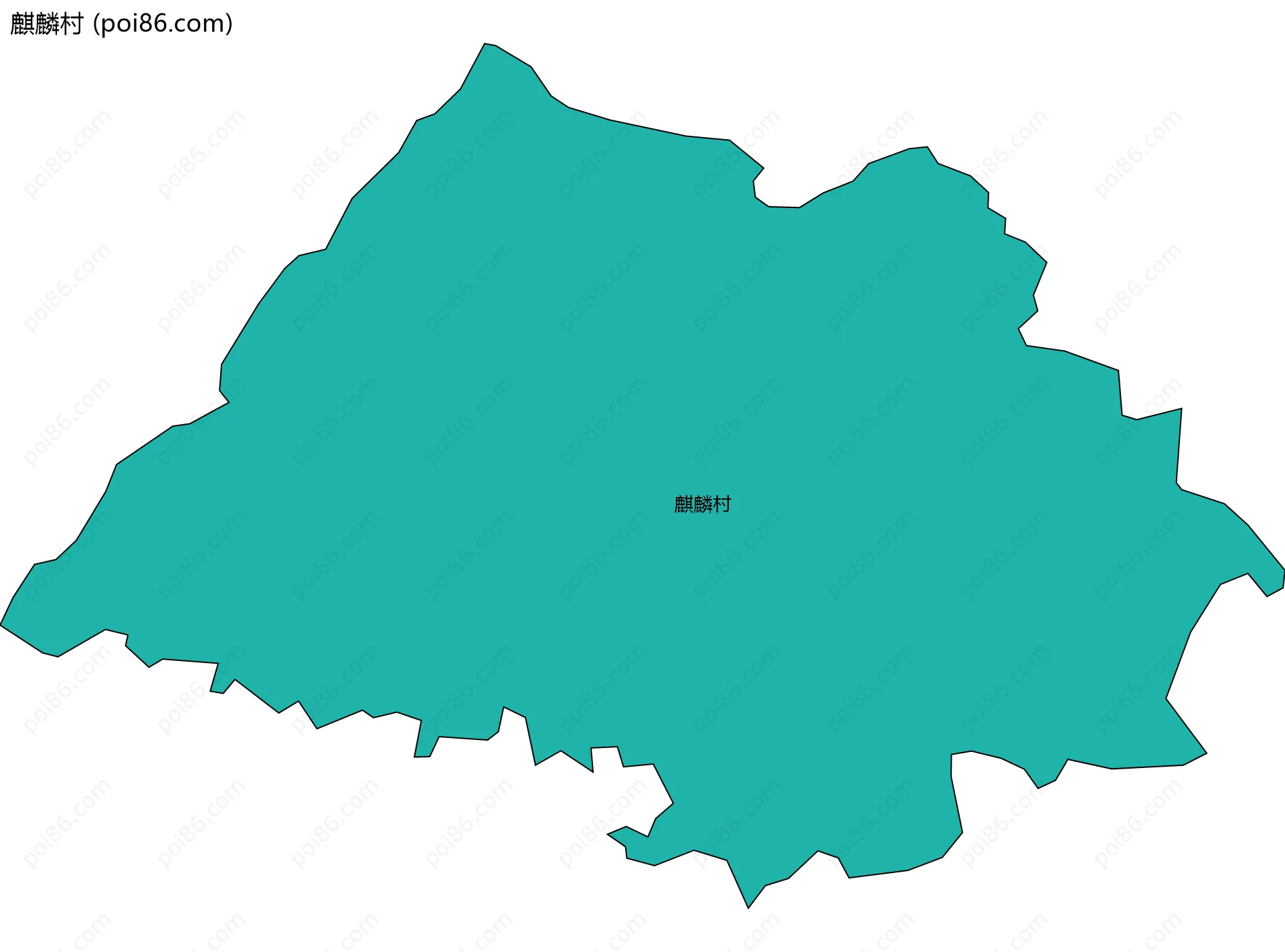 麒麟村边界地图