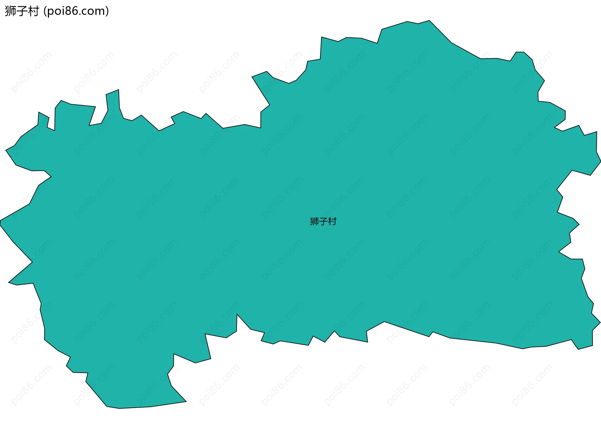 狮子村边界地图