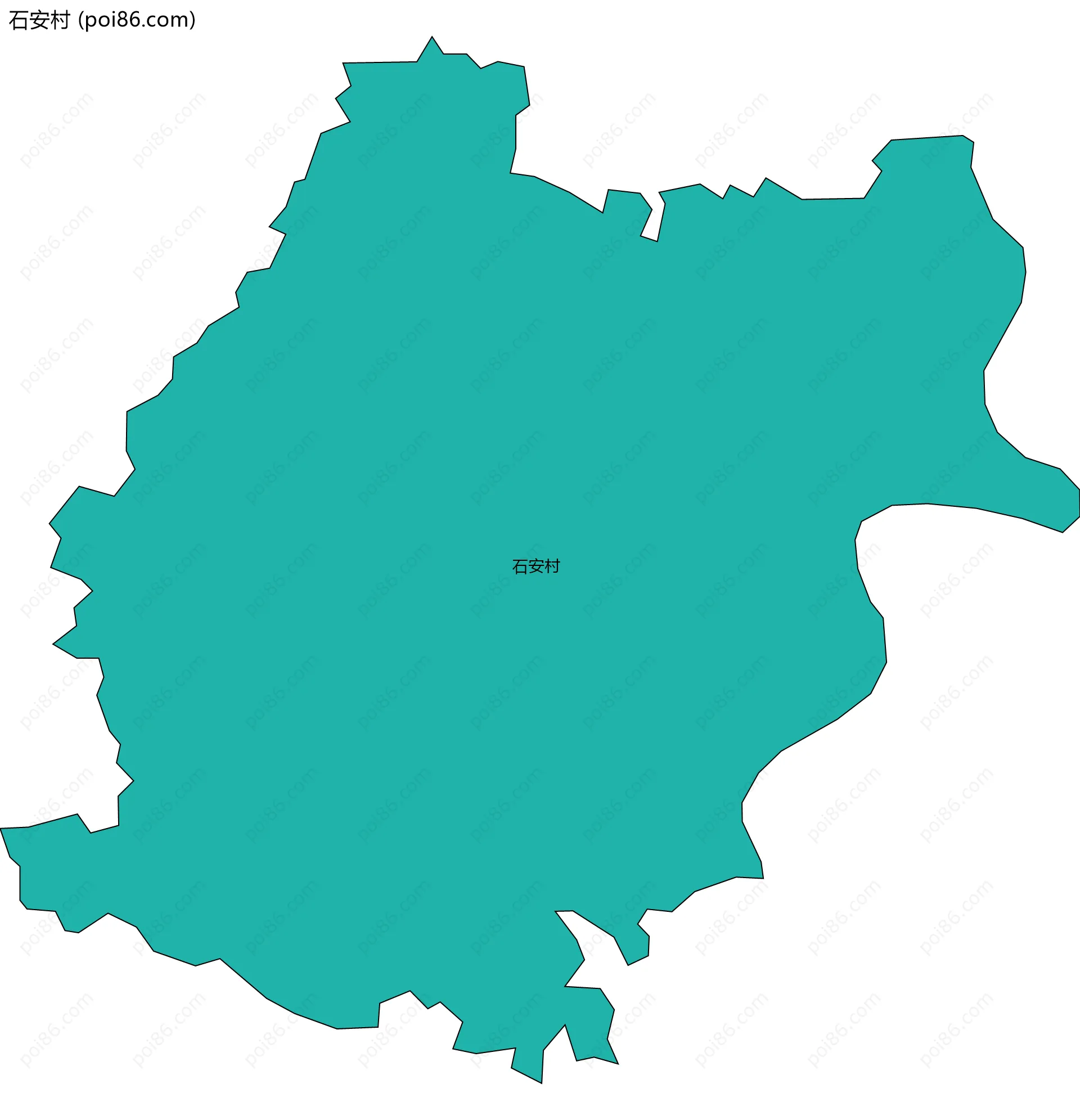 石安村边界地图