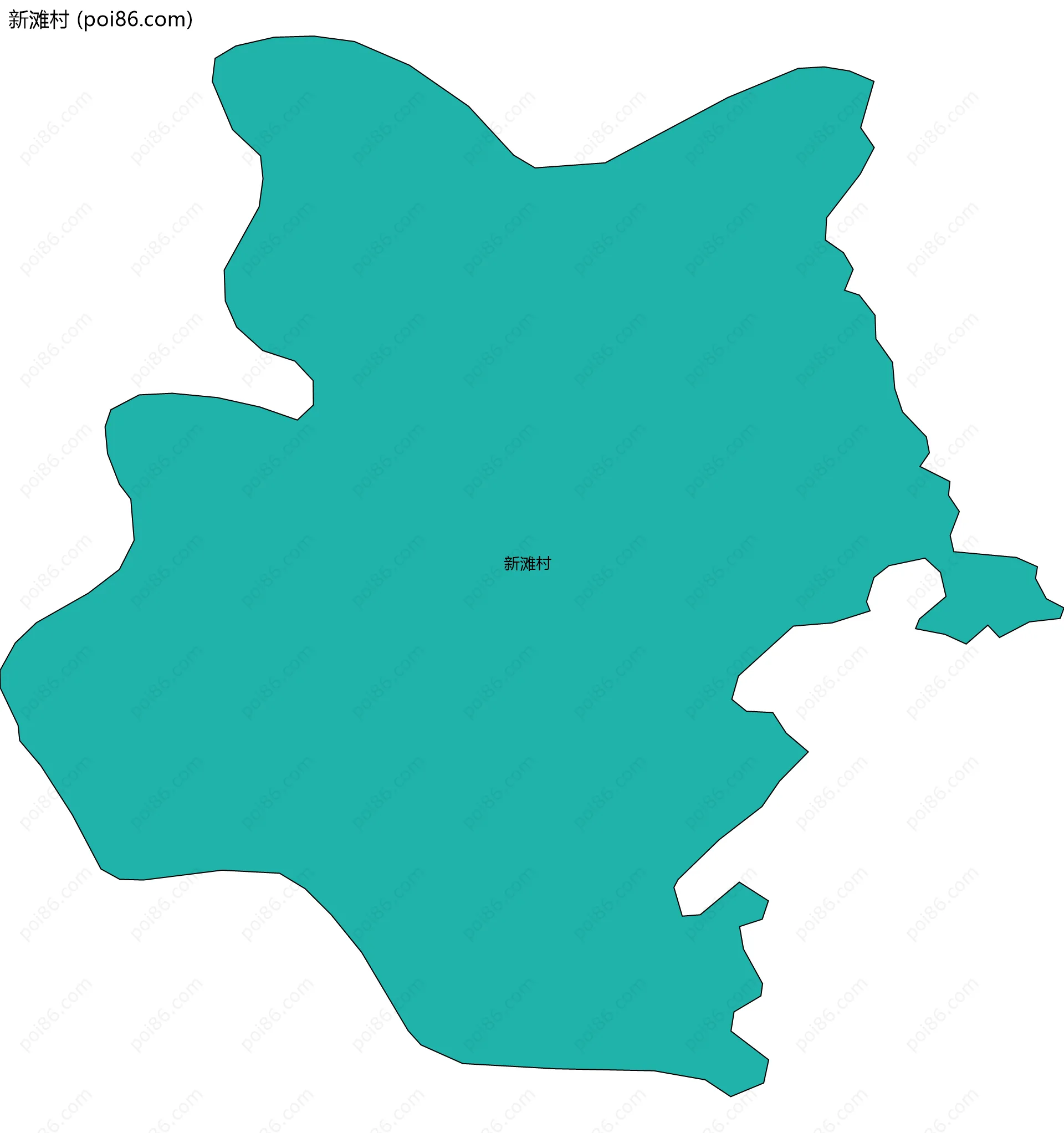 新滩村边界地图