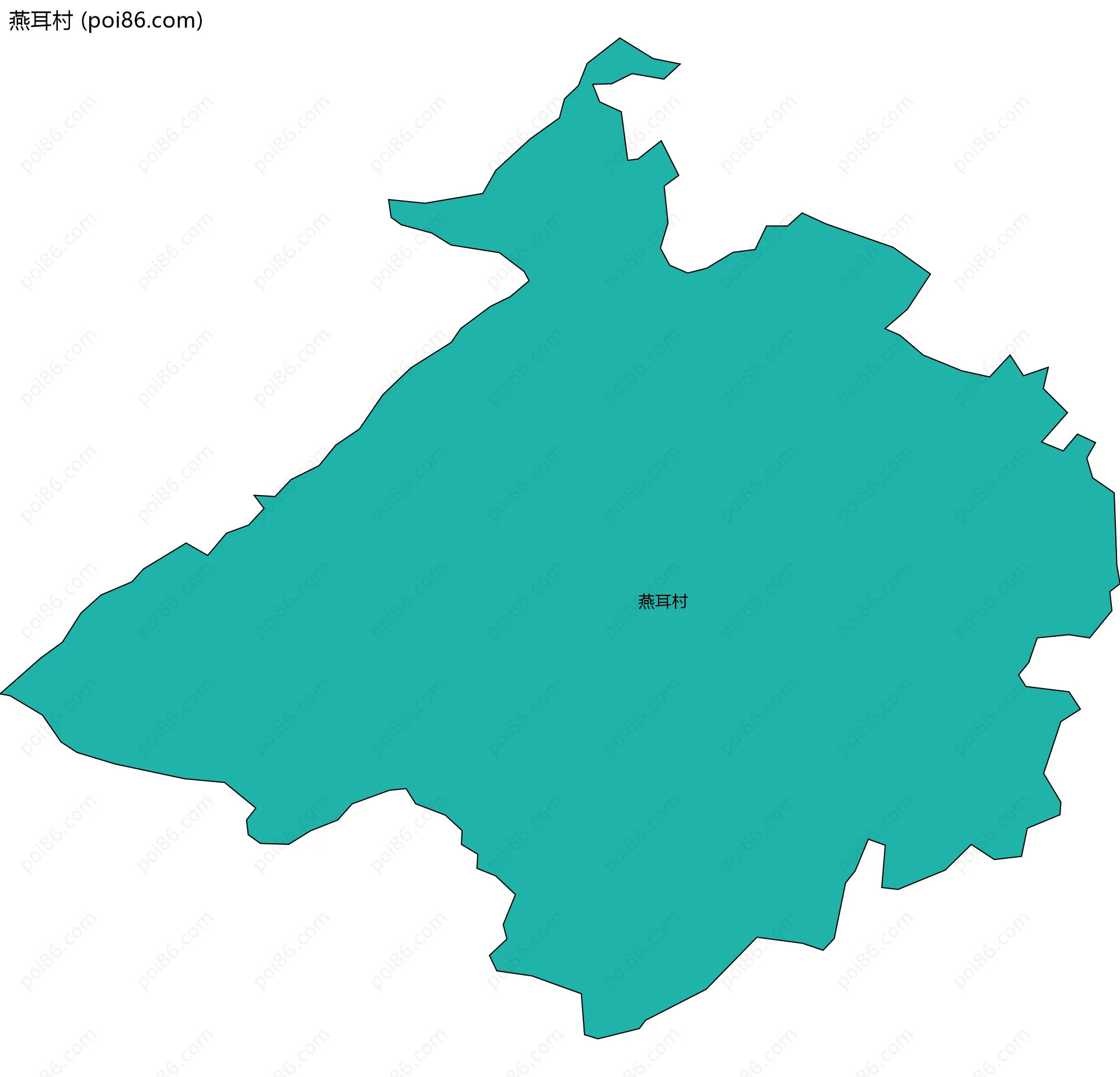 燕耳村边界地图