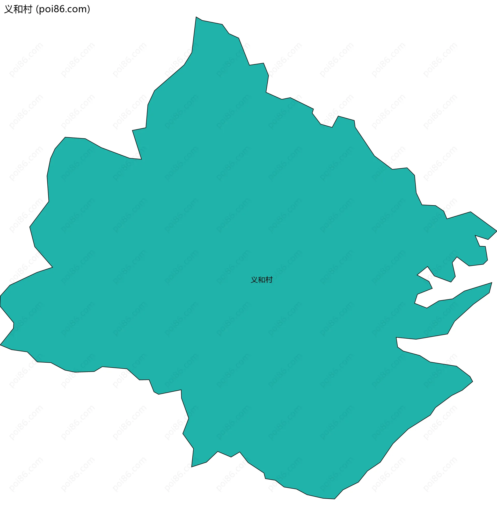 义和村边界地图