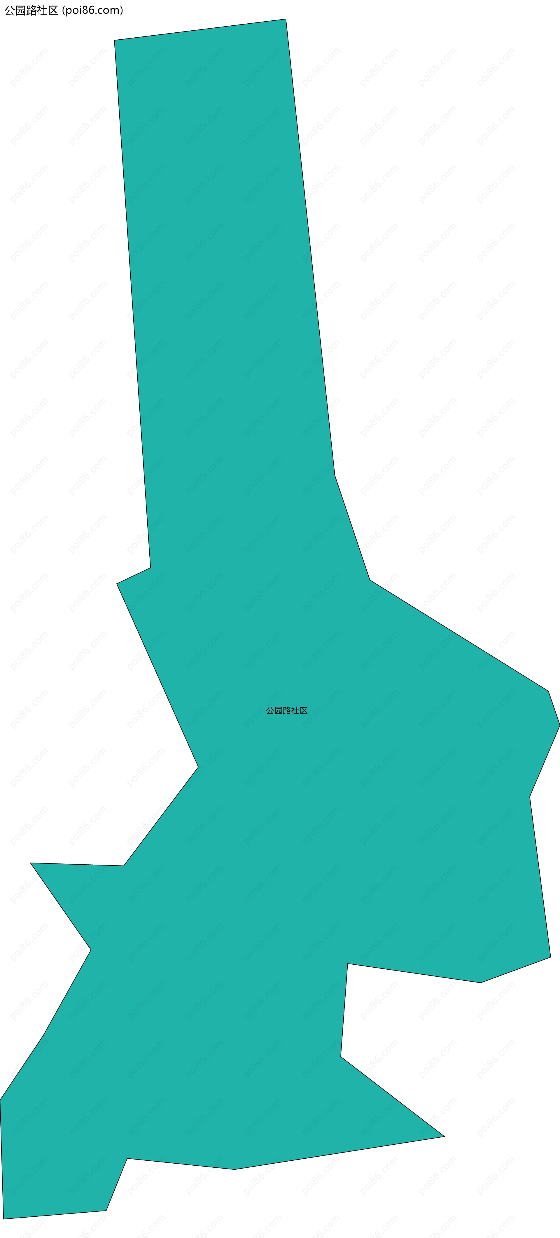 公园路社区边界地图