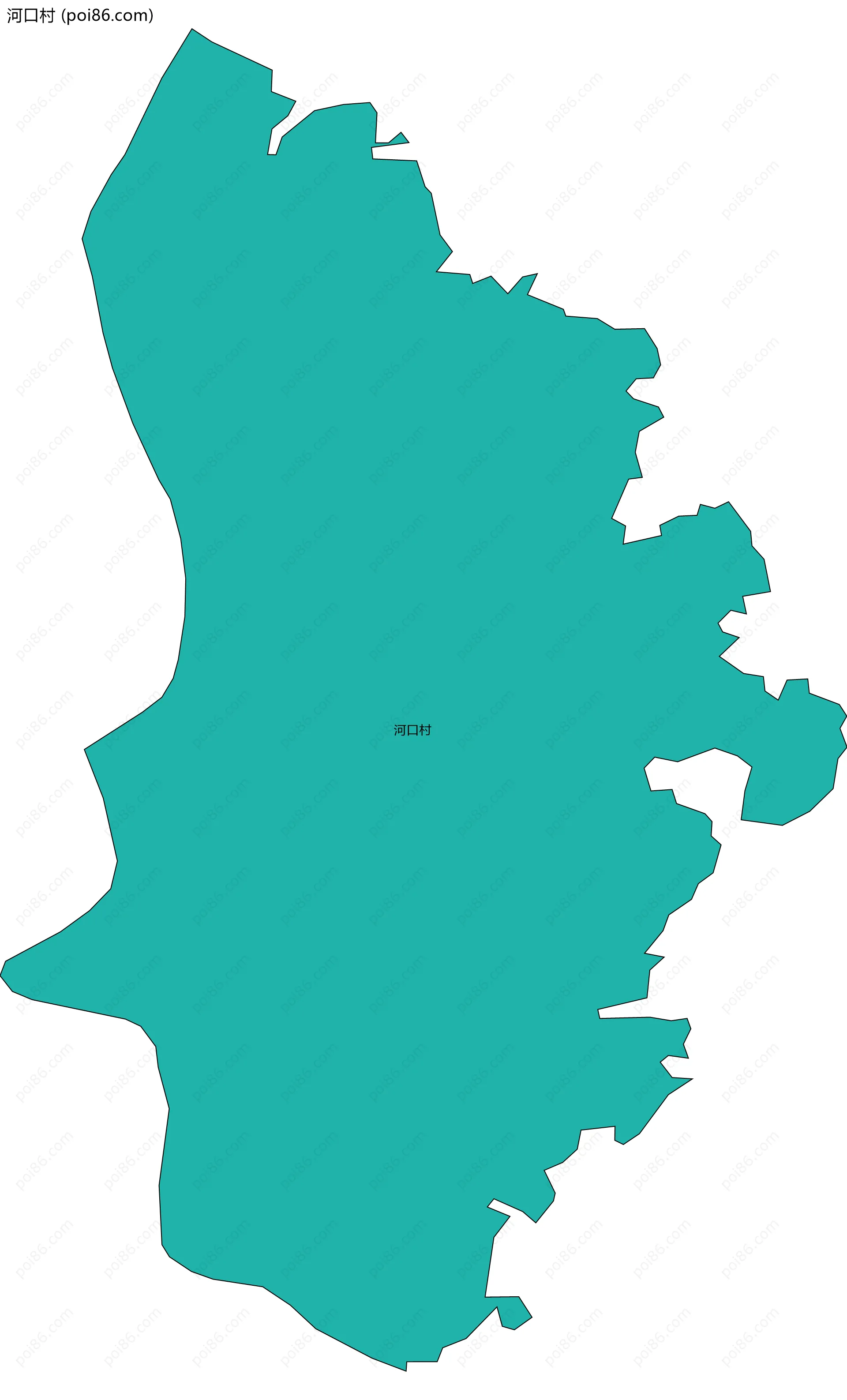 河口村边界地图