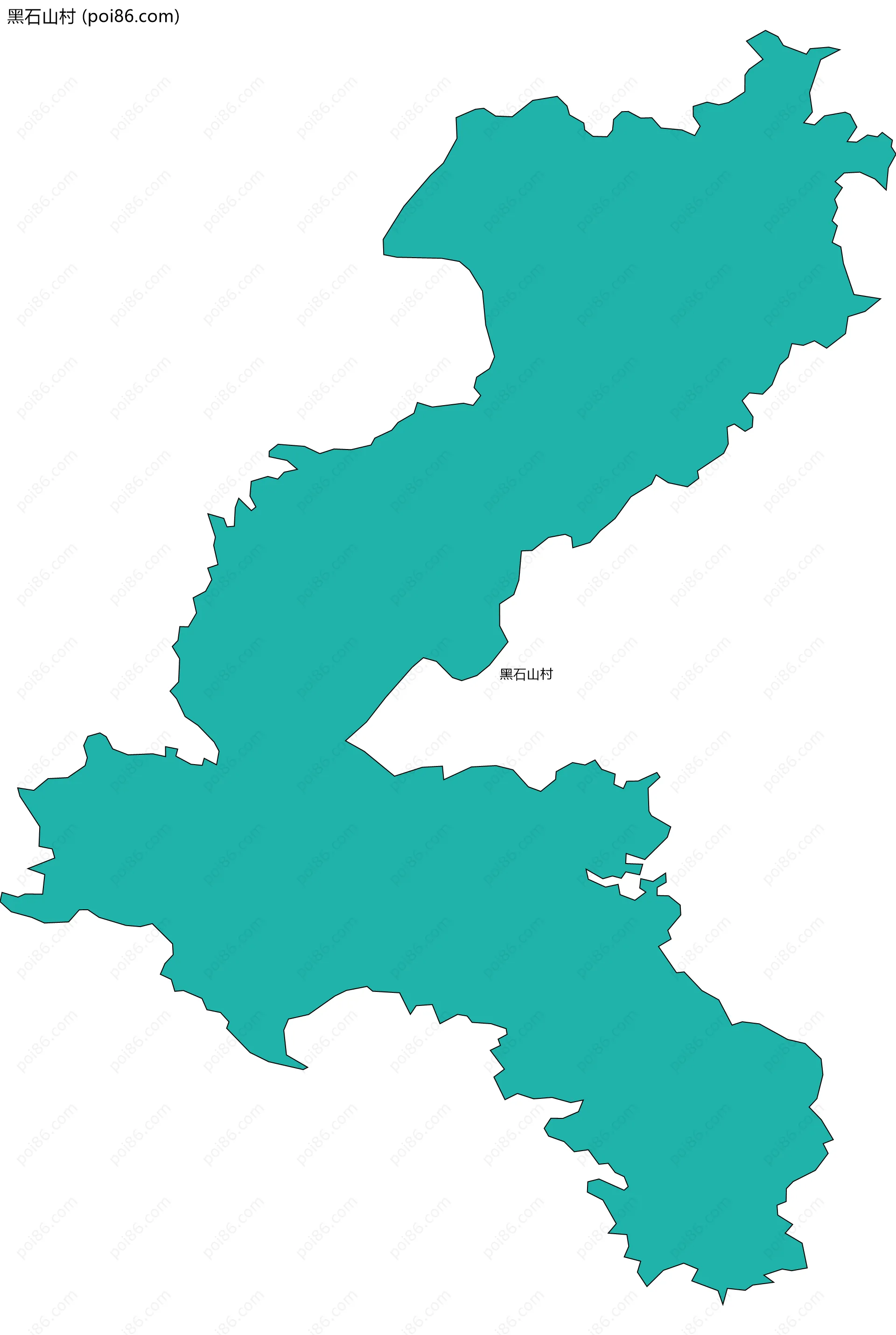 黑石山村边界地图