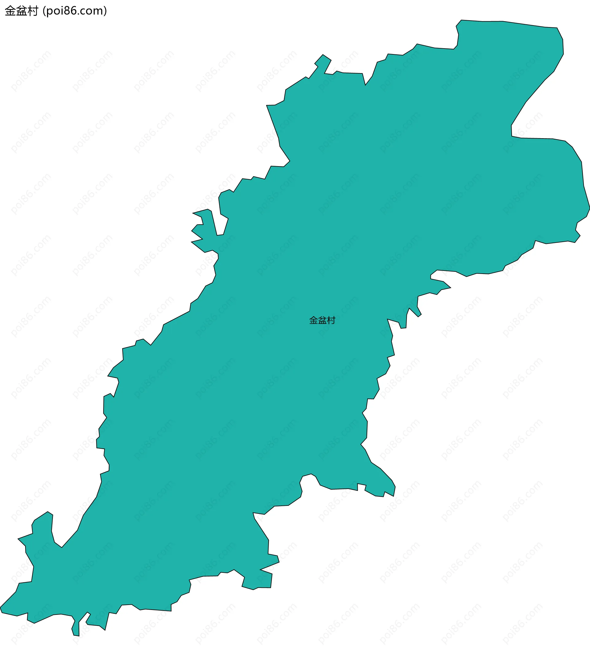 金盆村边界地图