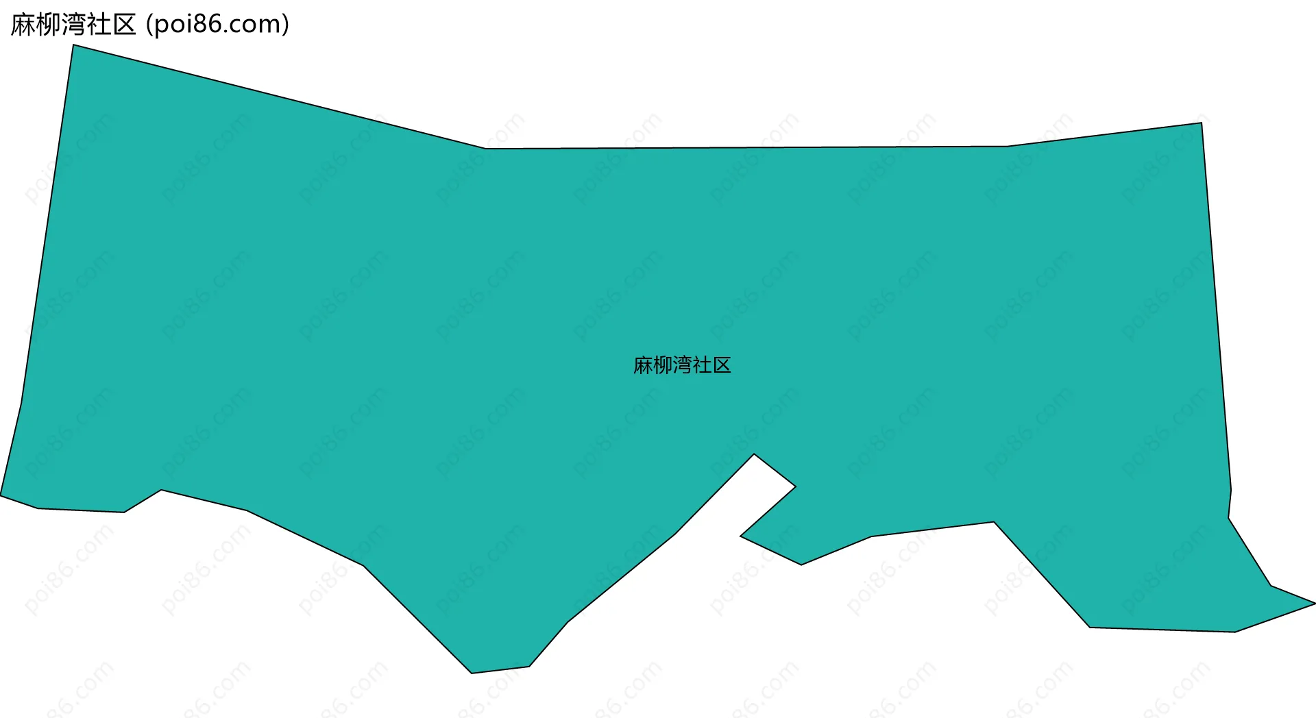 麻柳湾社区边界地图