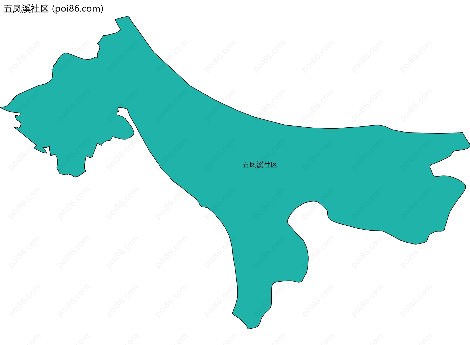 五凤溪社区边界地图