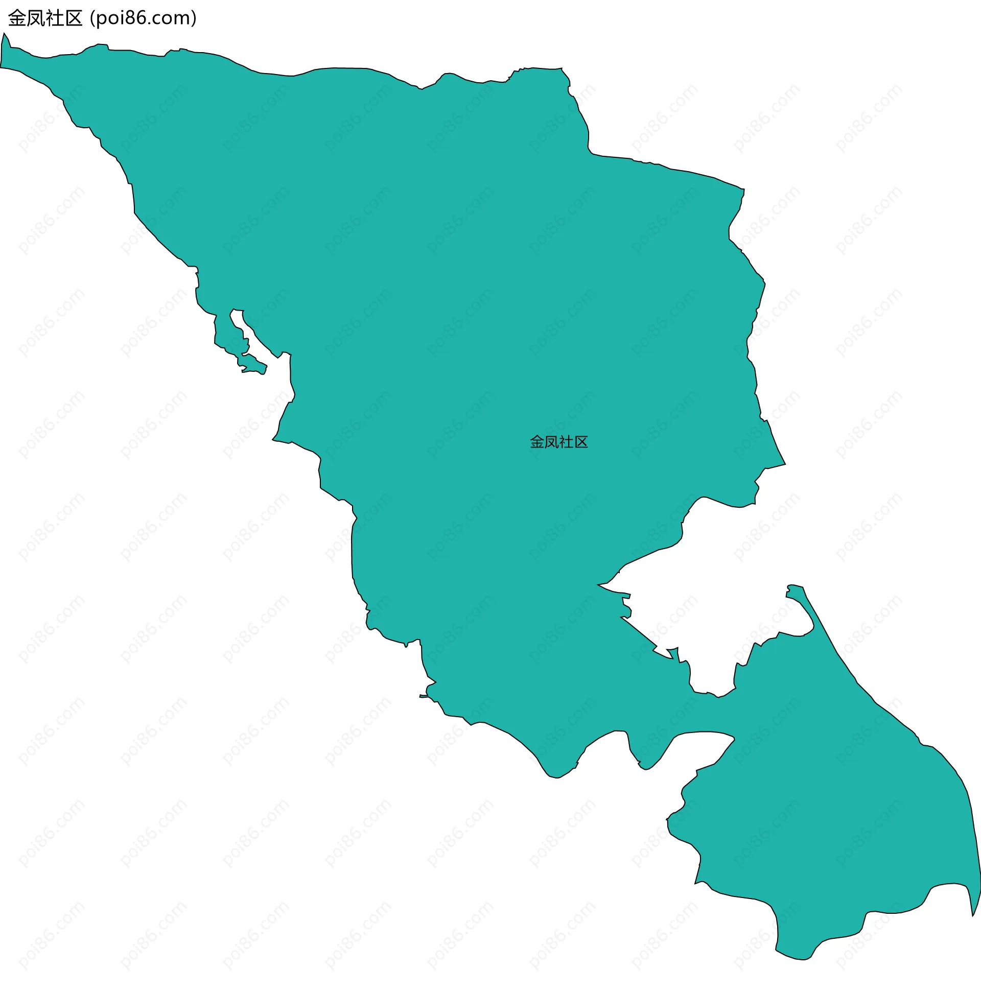 金凤社区边界地图