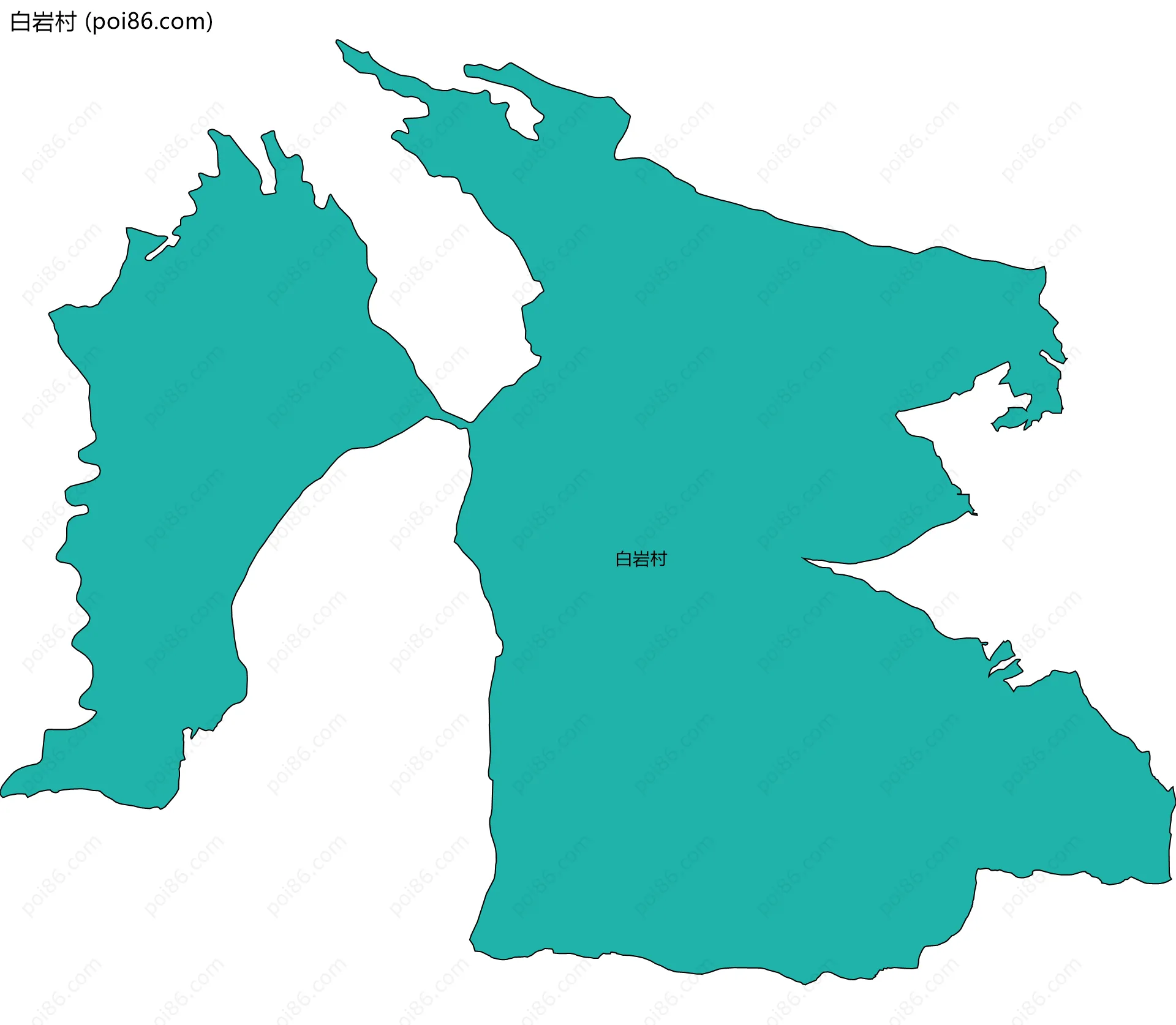 白岩村边界地图