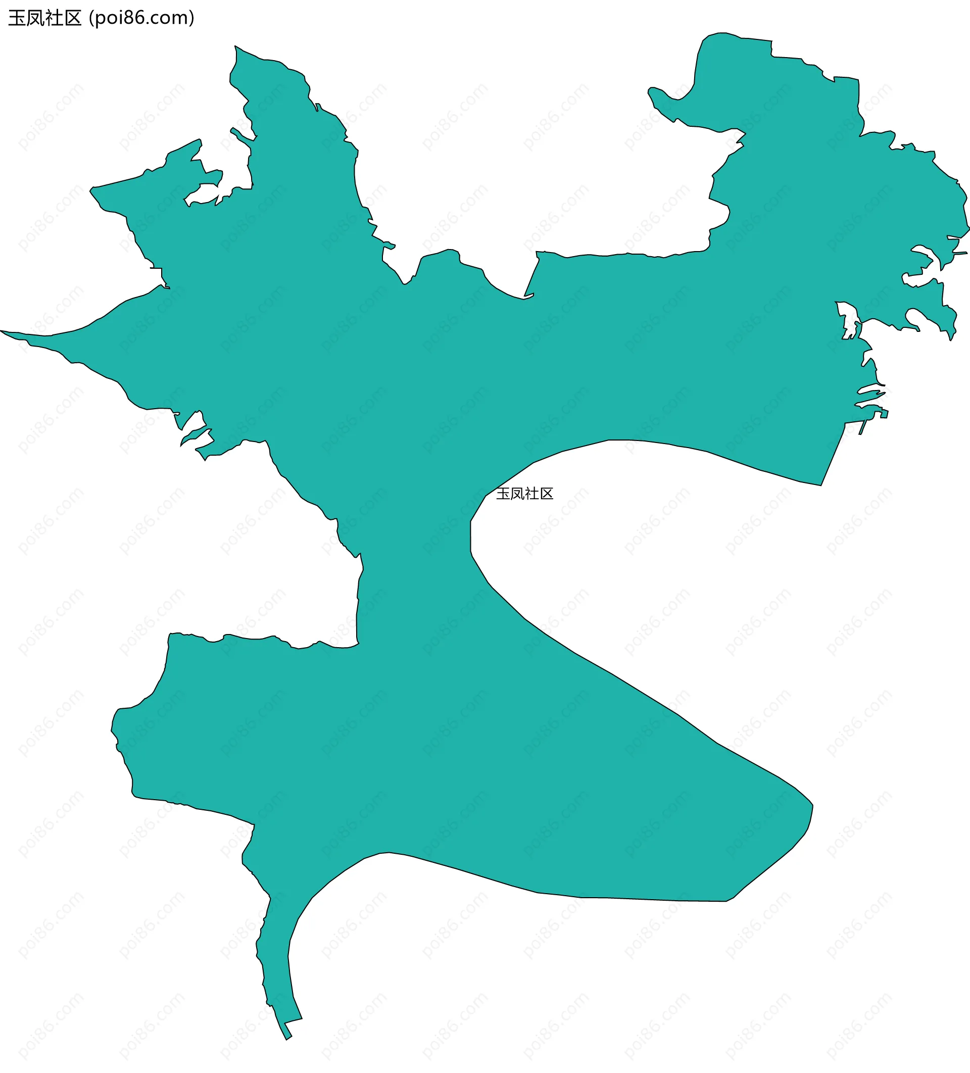 玉凤社区边界地图