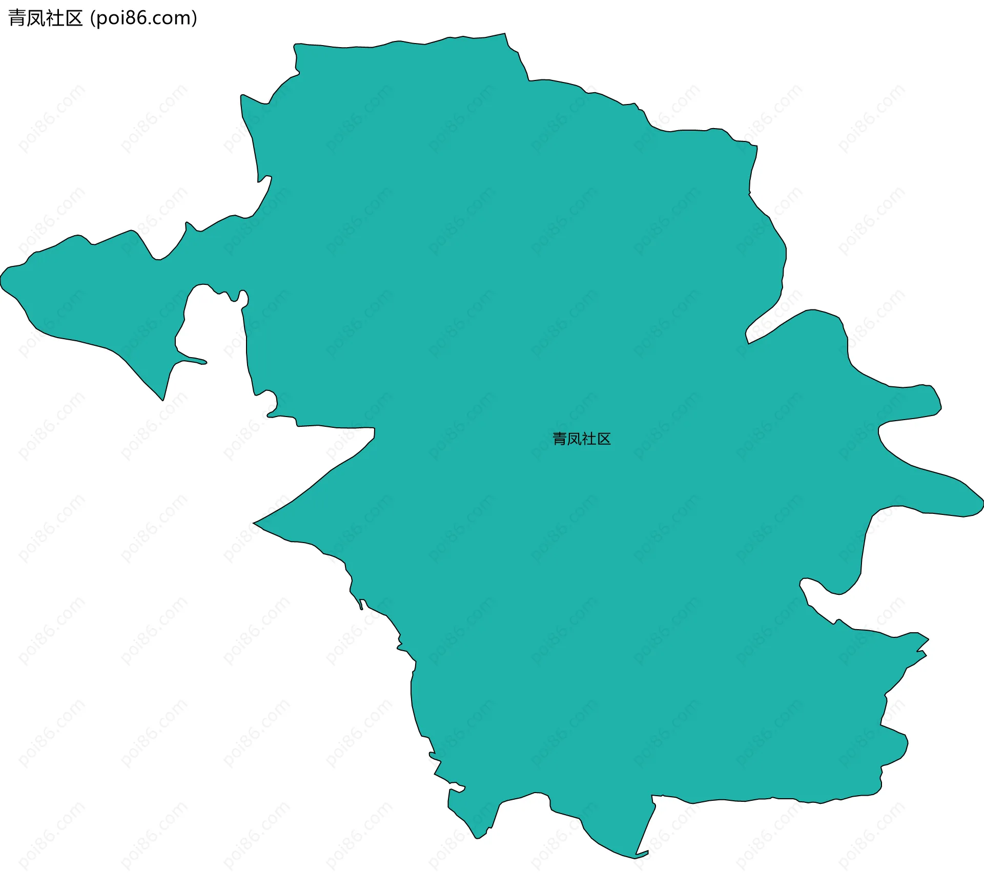 青凤社区边界地图