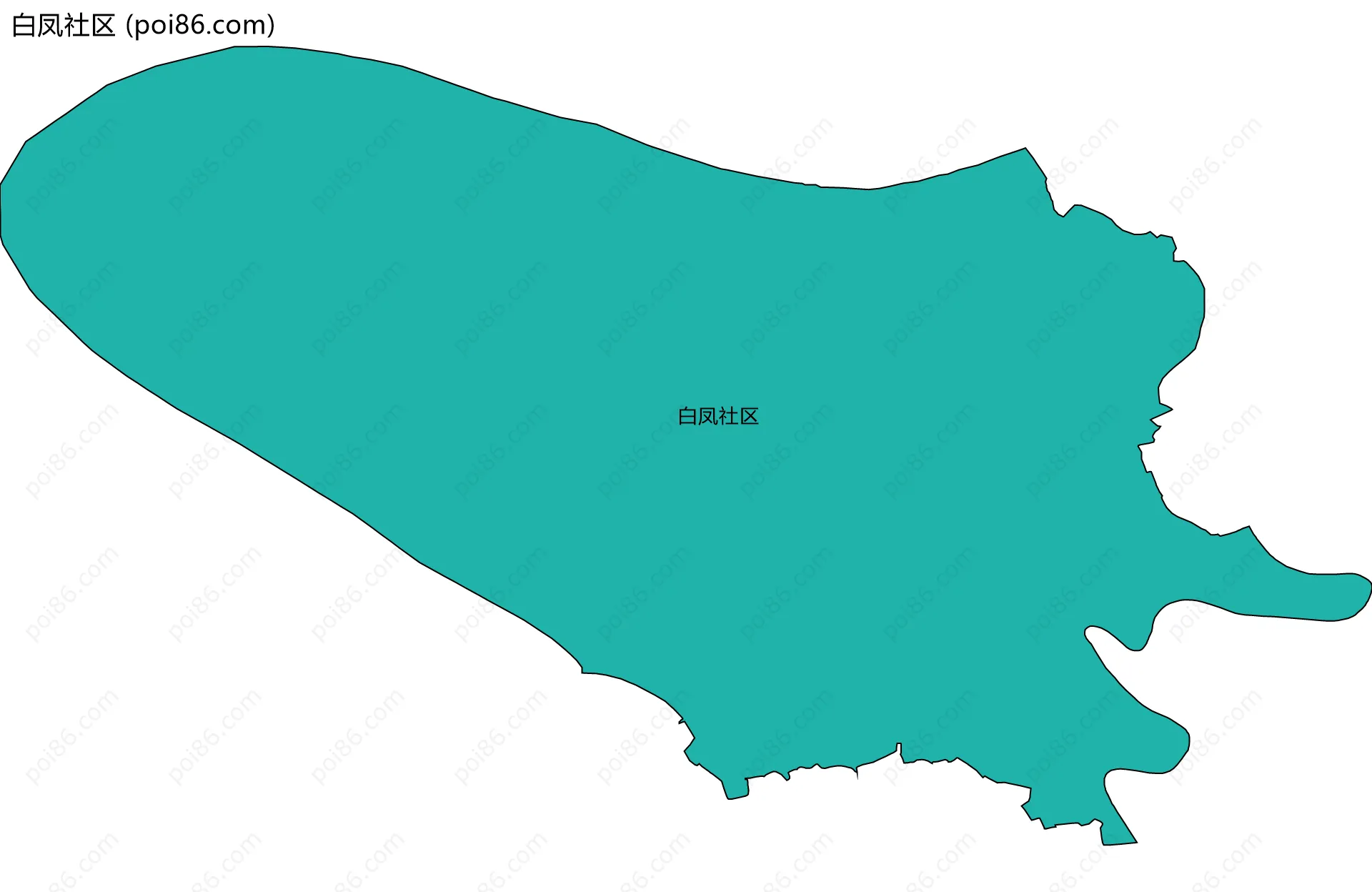 白凤社区边界地图