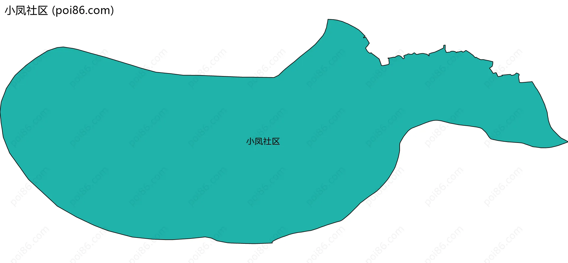 小凤社区边界地图