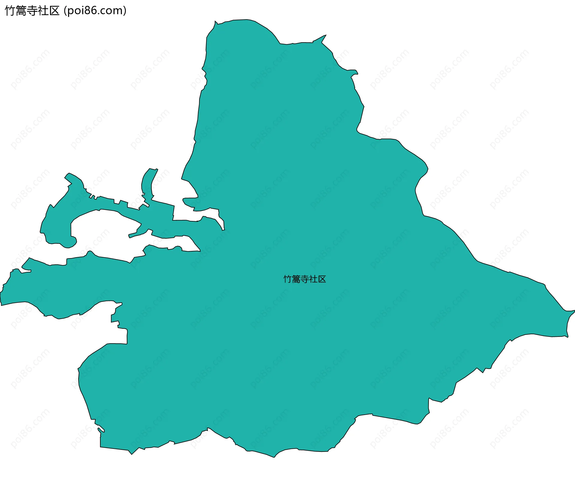 竹篙寺社区边界地图