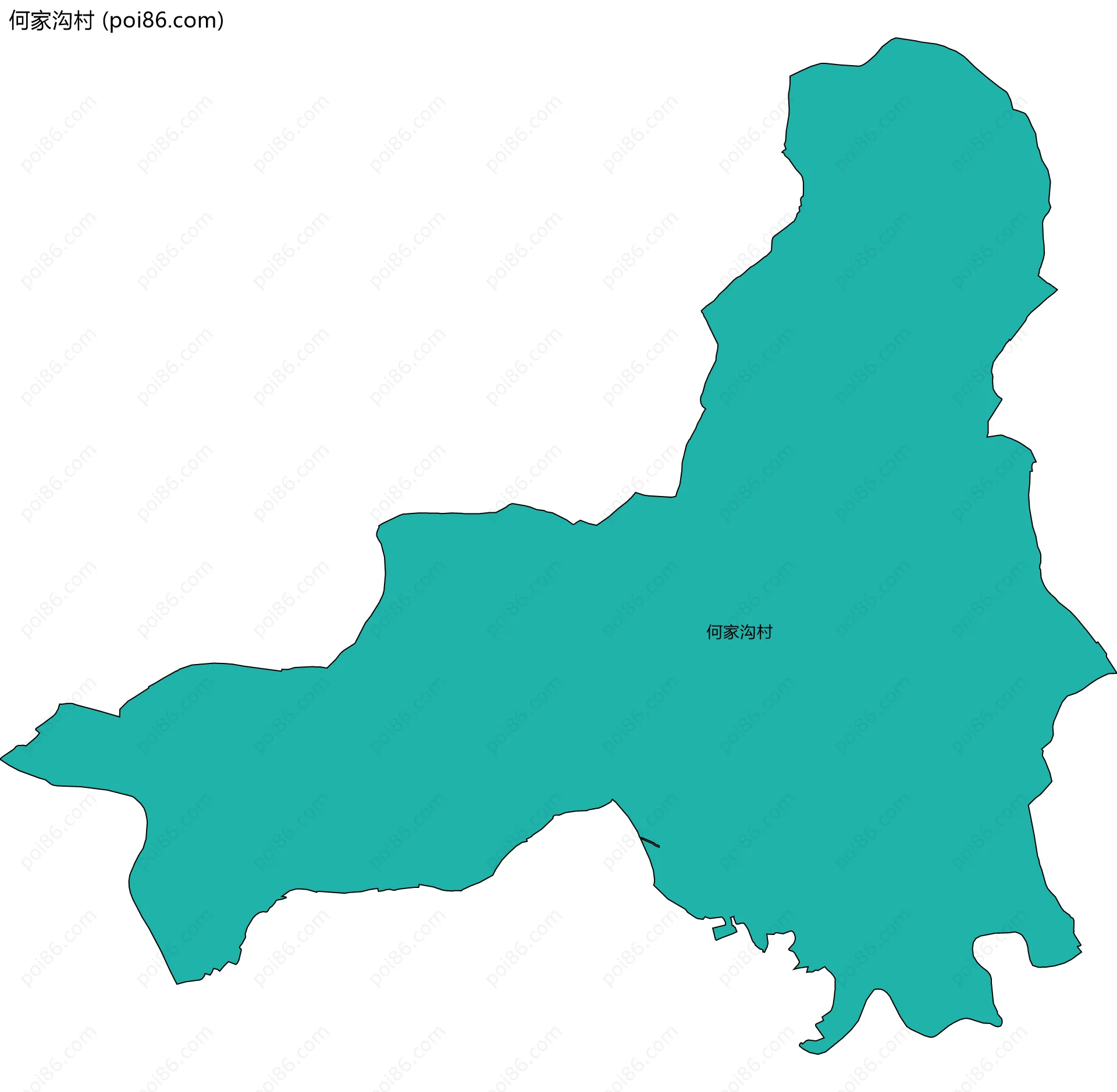 何家沟村边界地图