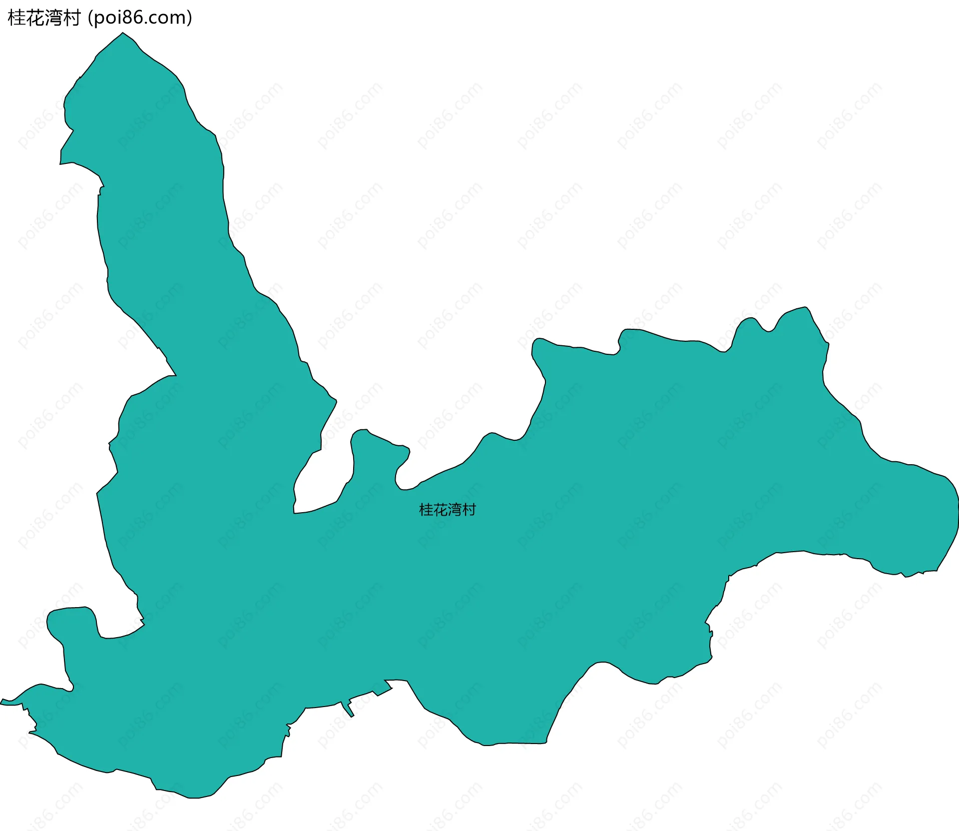 桂花湾村边界地图