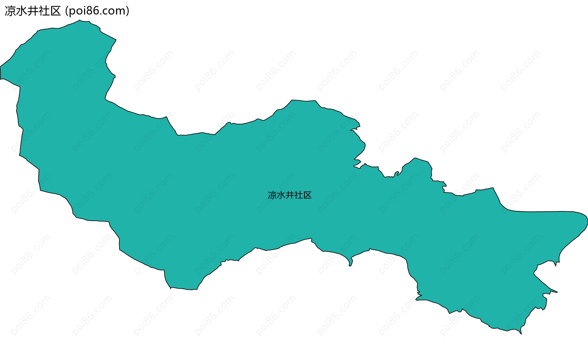 凉水井社区边界地图