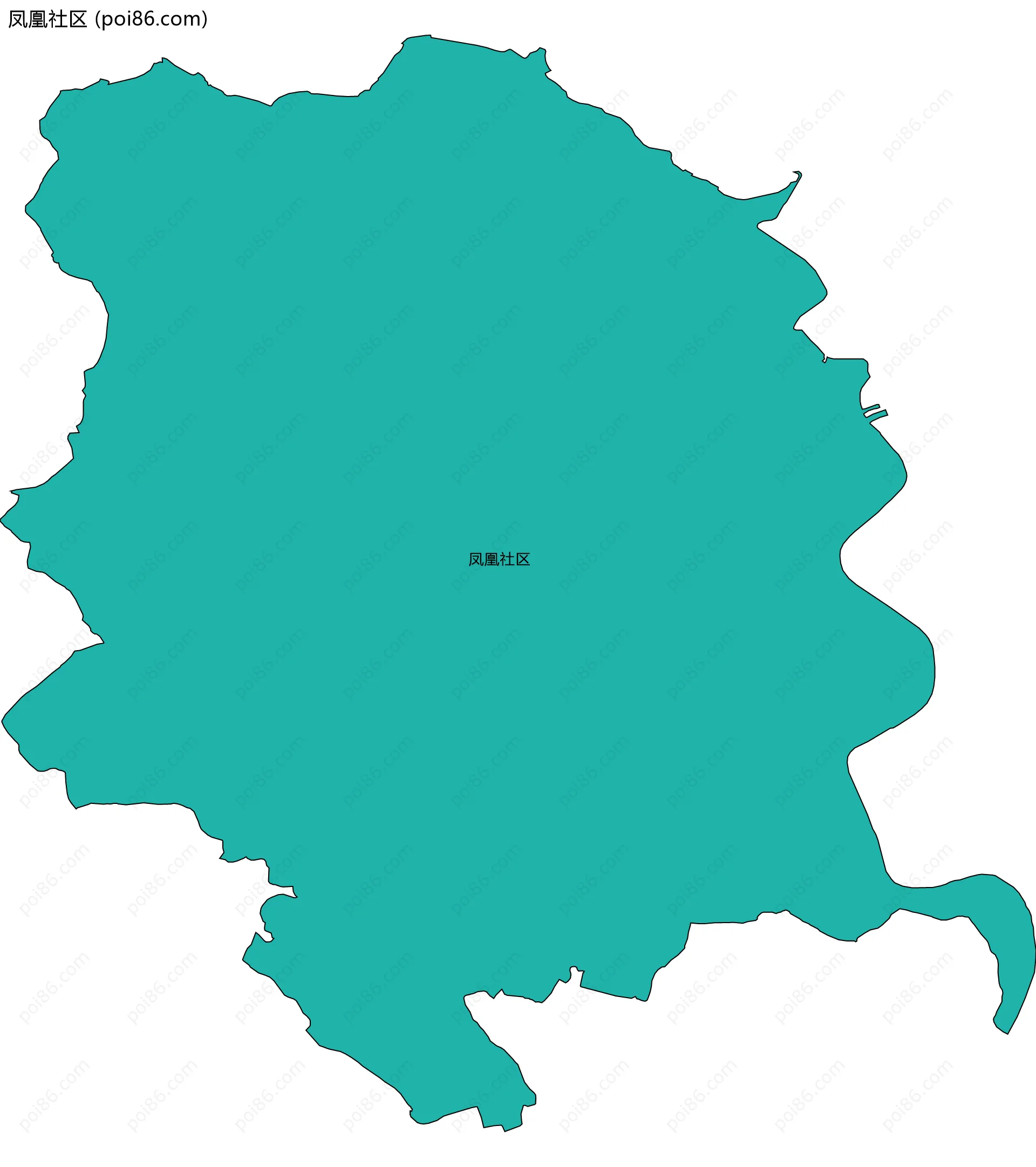 凤凰社区边界地图