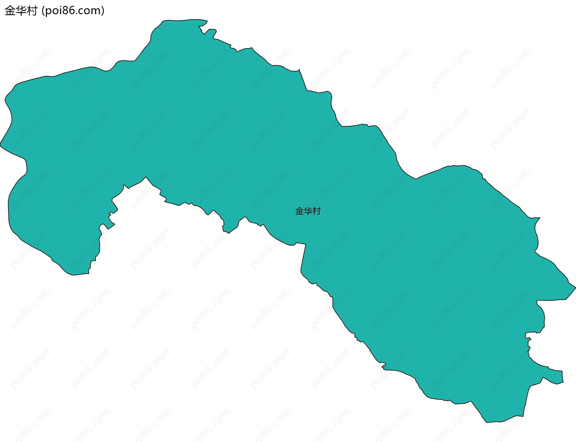 金华村边界地图