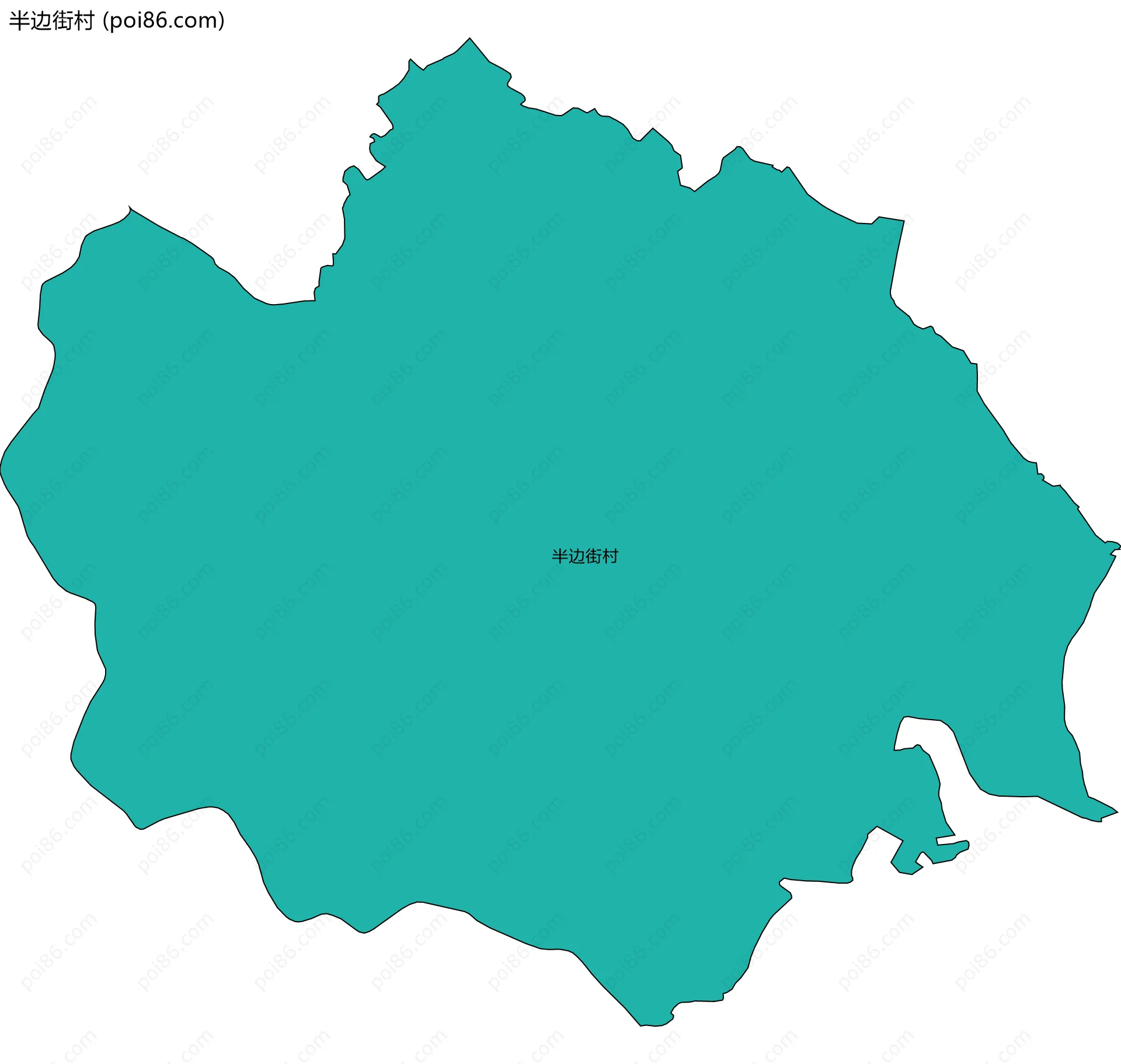 半边街村边界地图