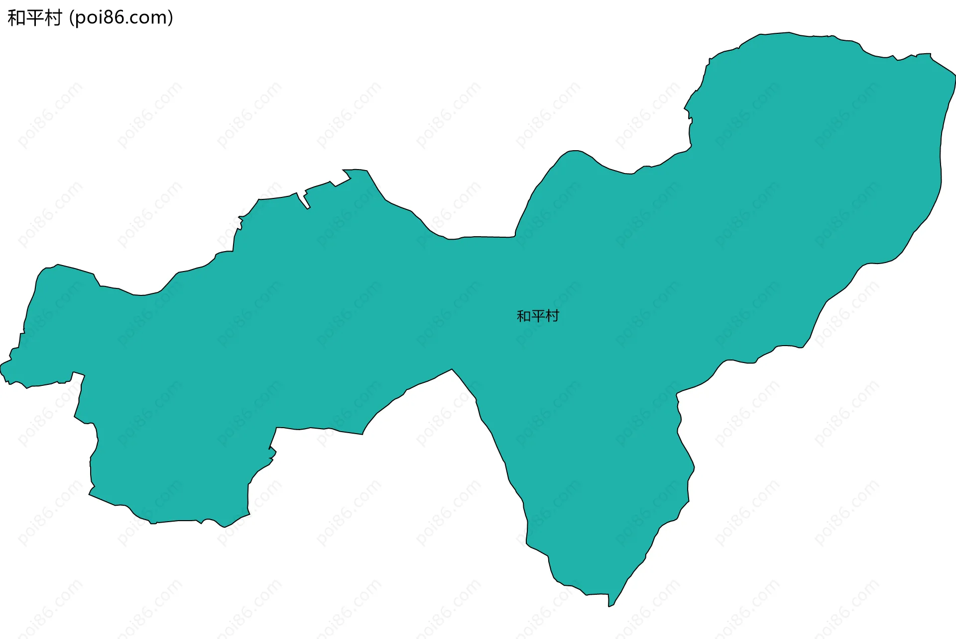 和平村边界地图