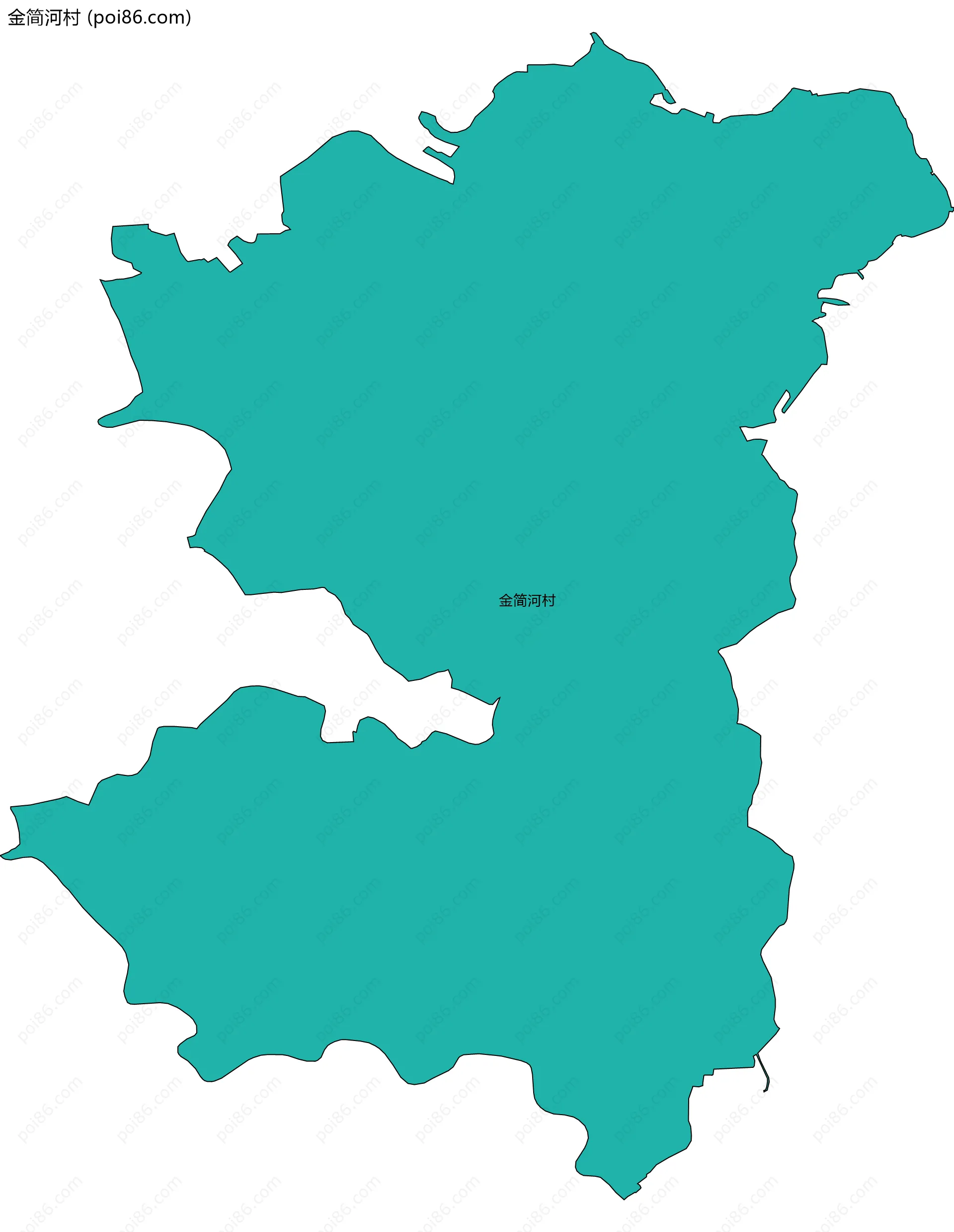 金简河村边界地图