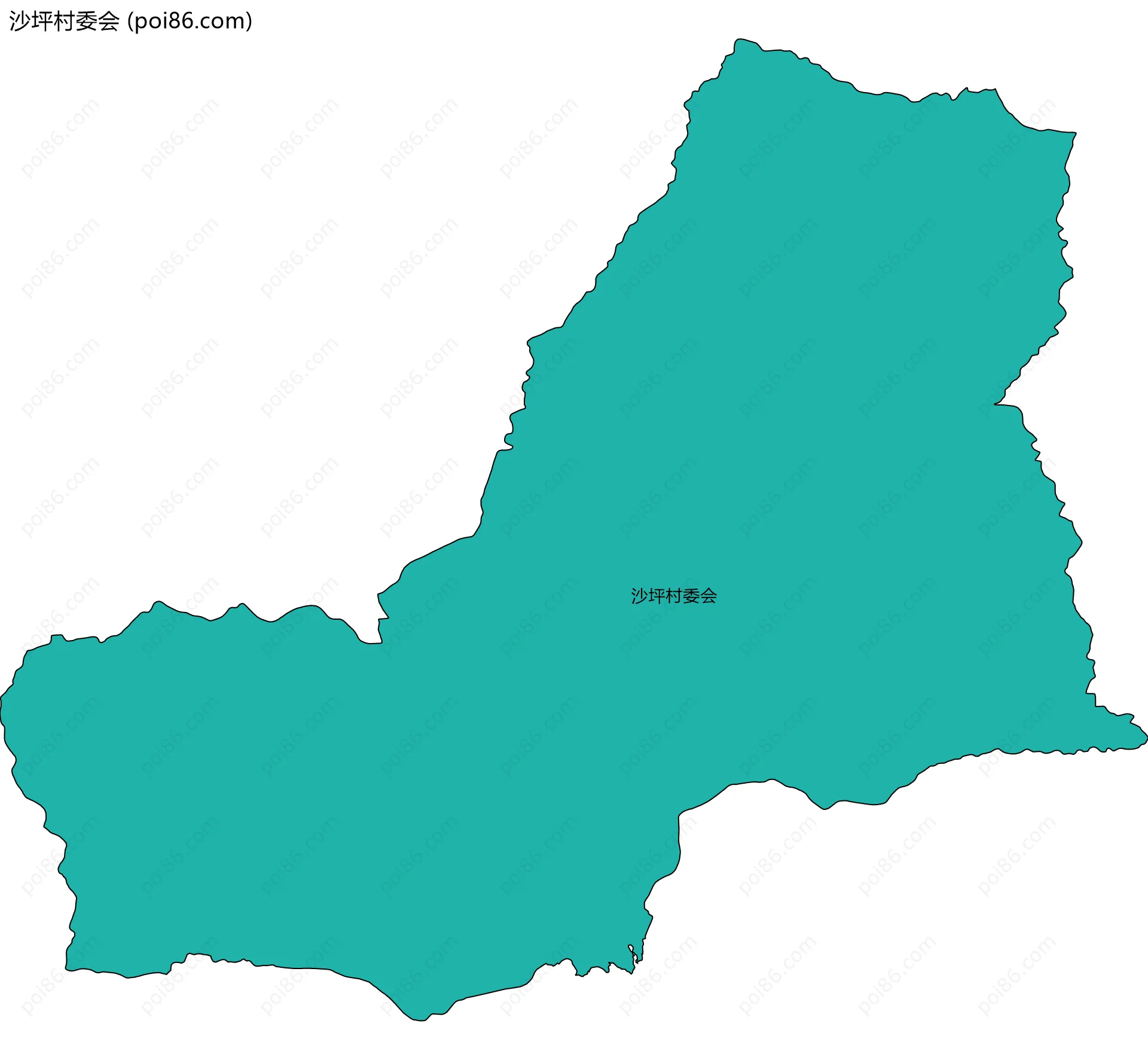 沙坪村委会边界地图