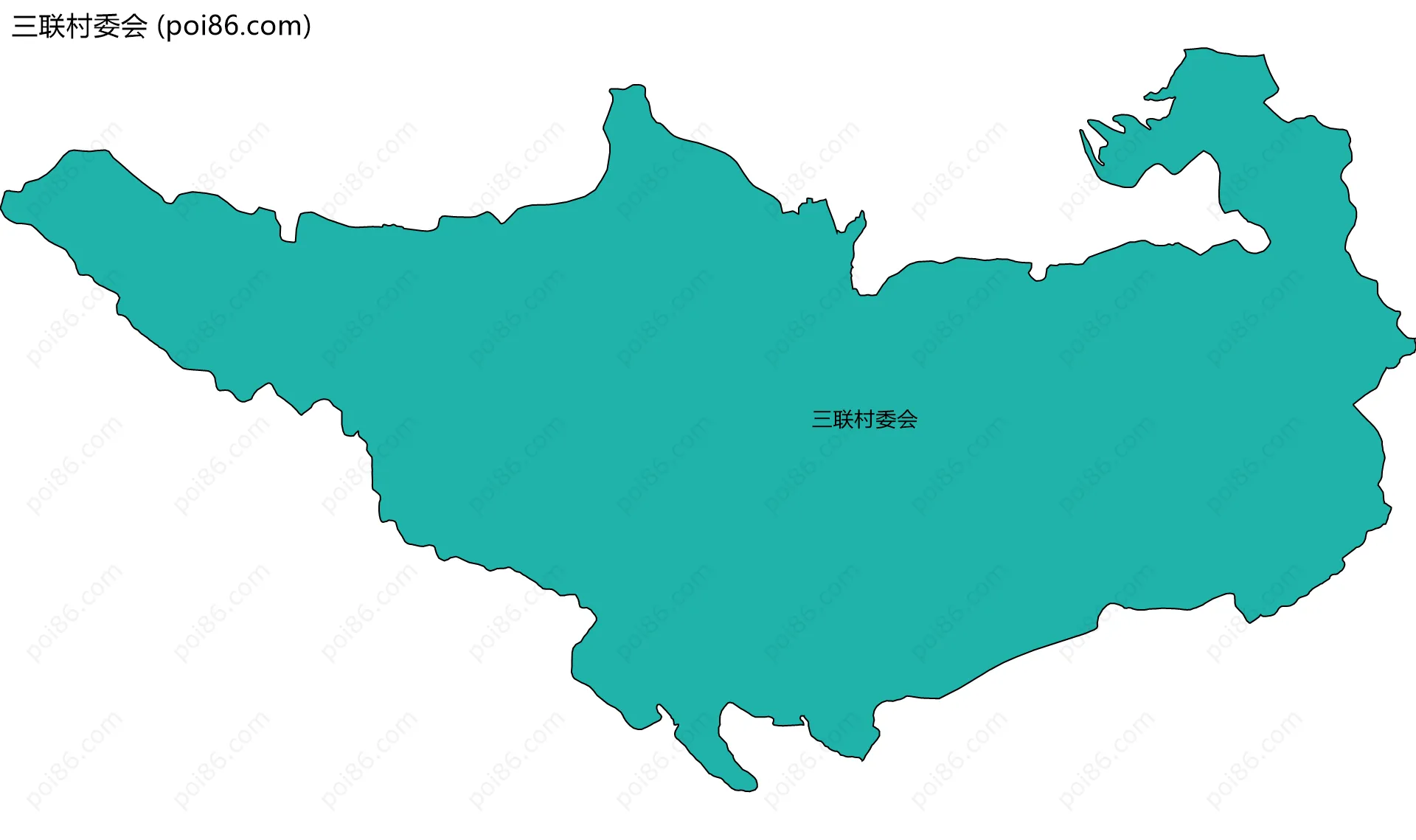 三联村委会边界地图