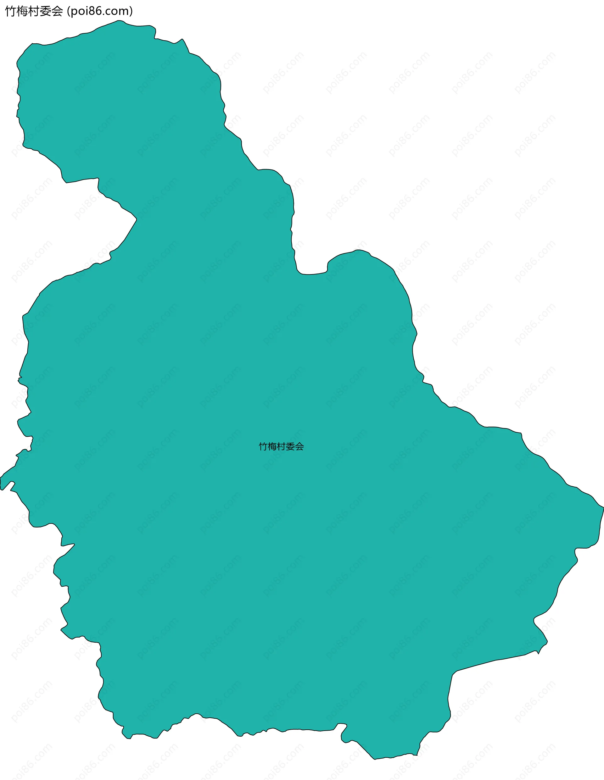 竹梅村委会边界地图