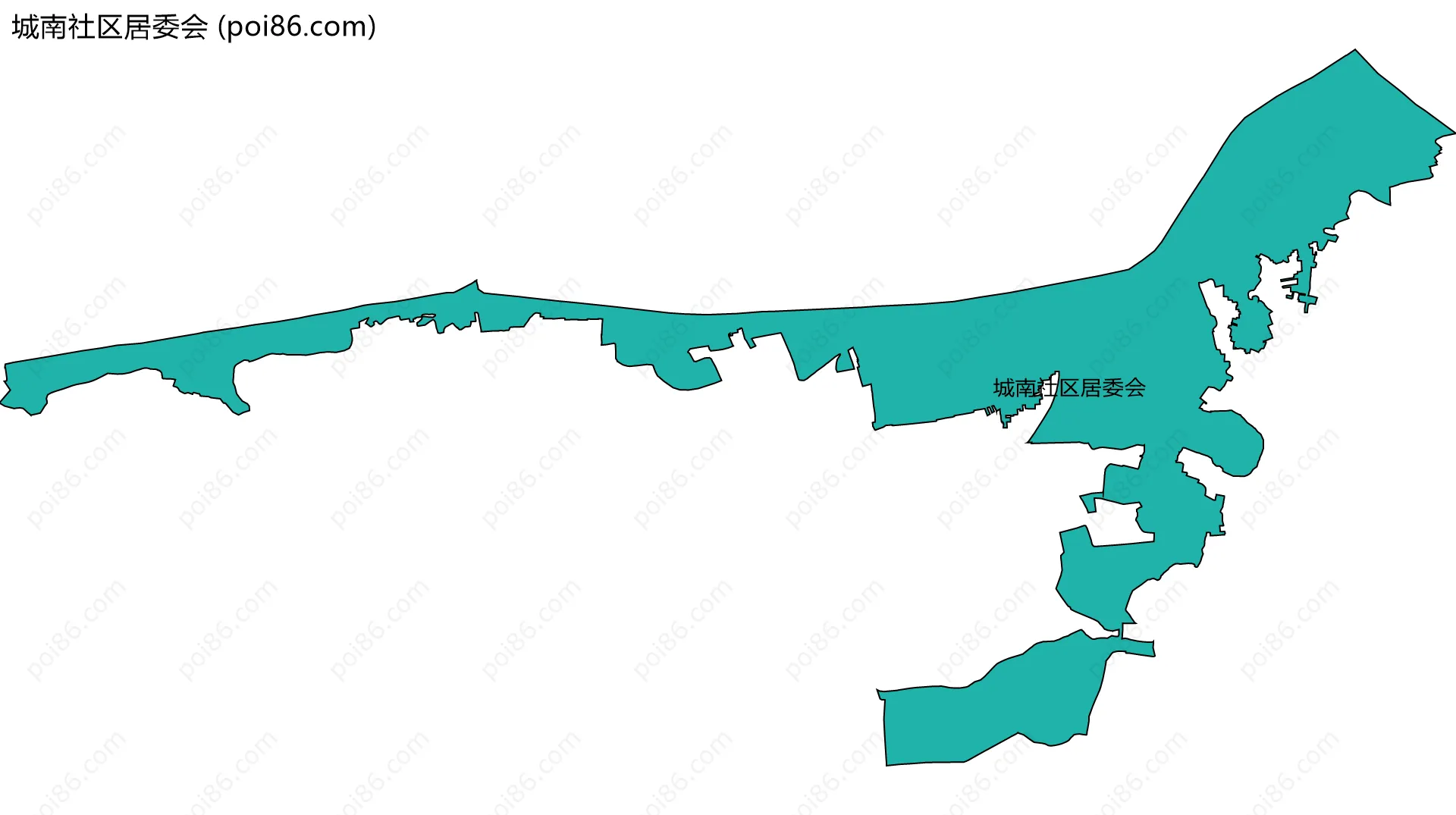 城南社区居委会边界地图