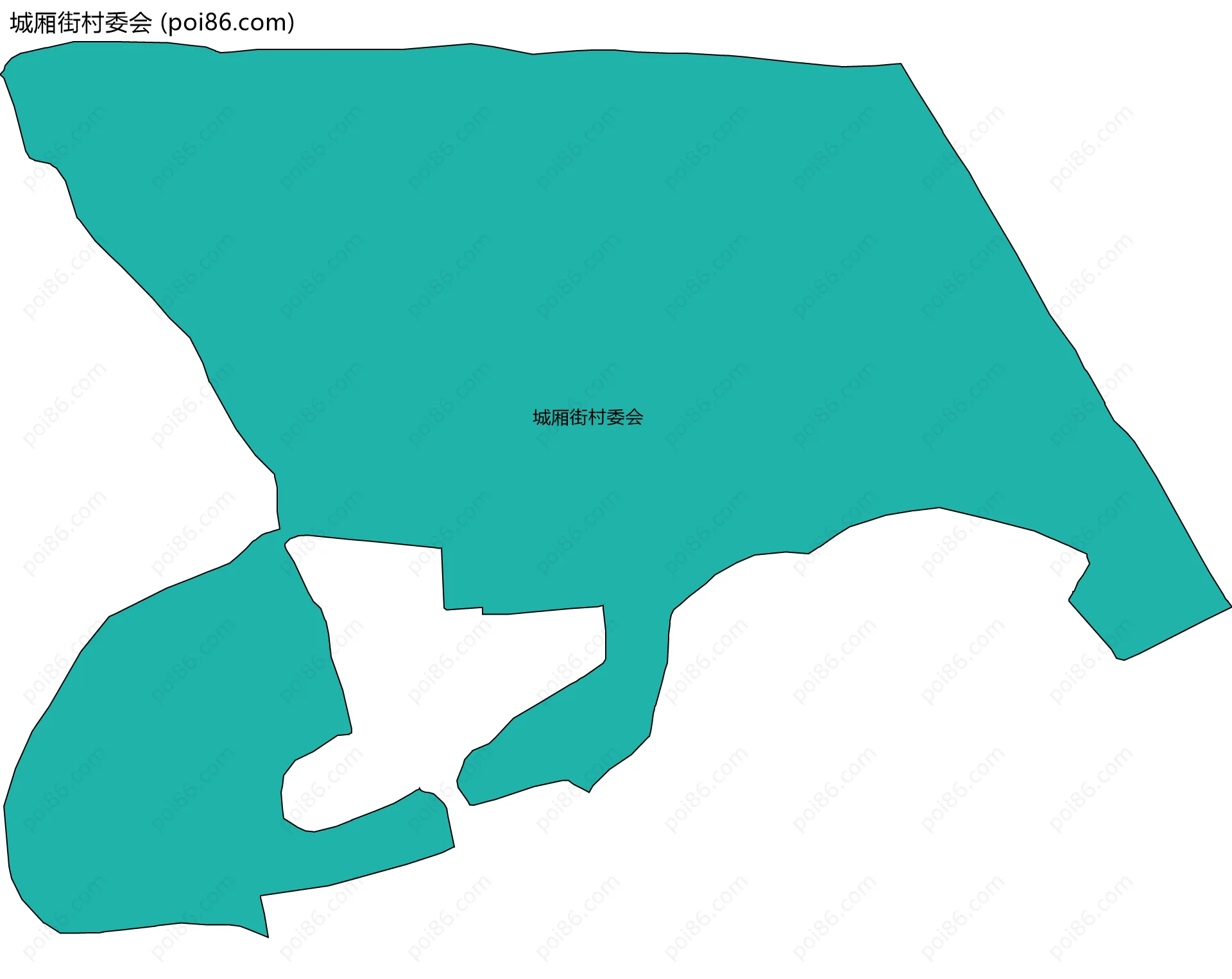 城厢街村委会边界地图