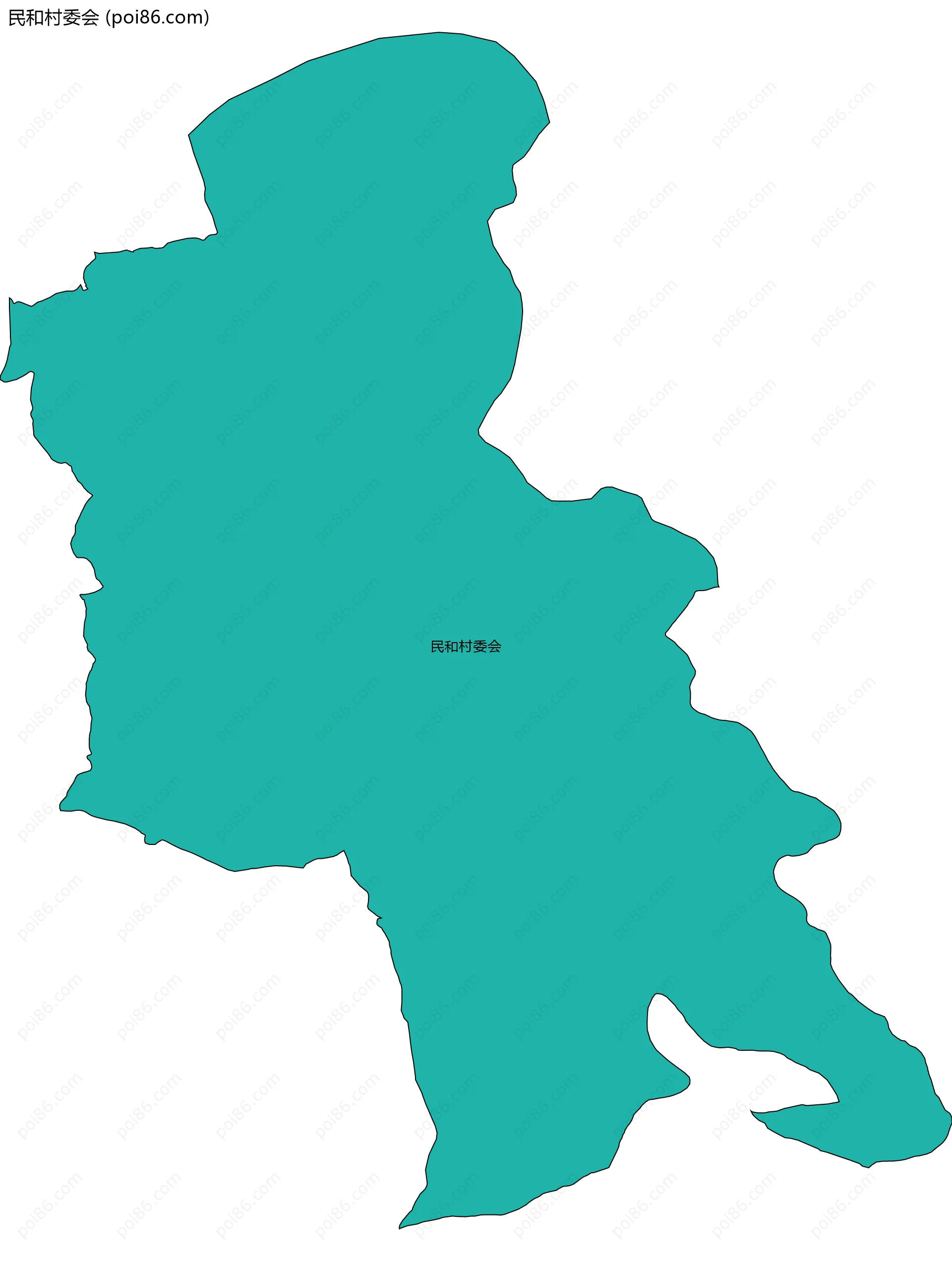 民和村委会边界地图