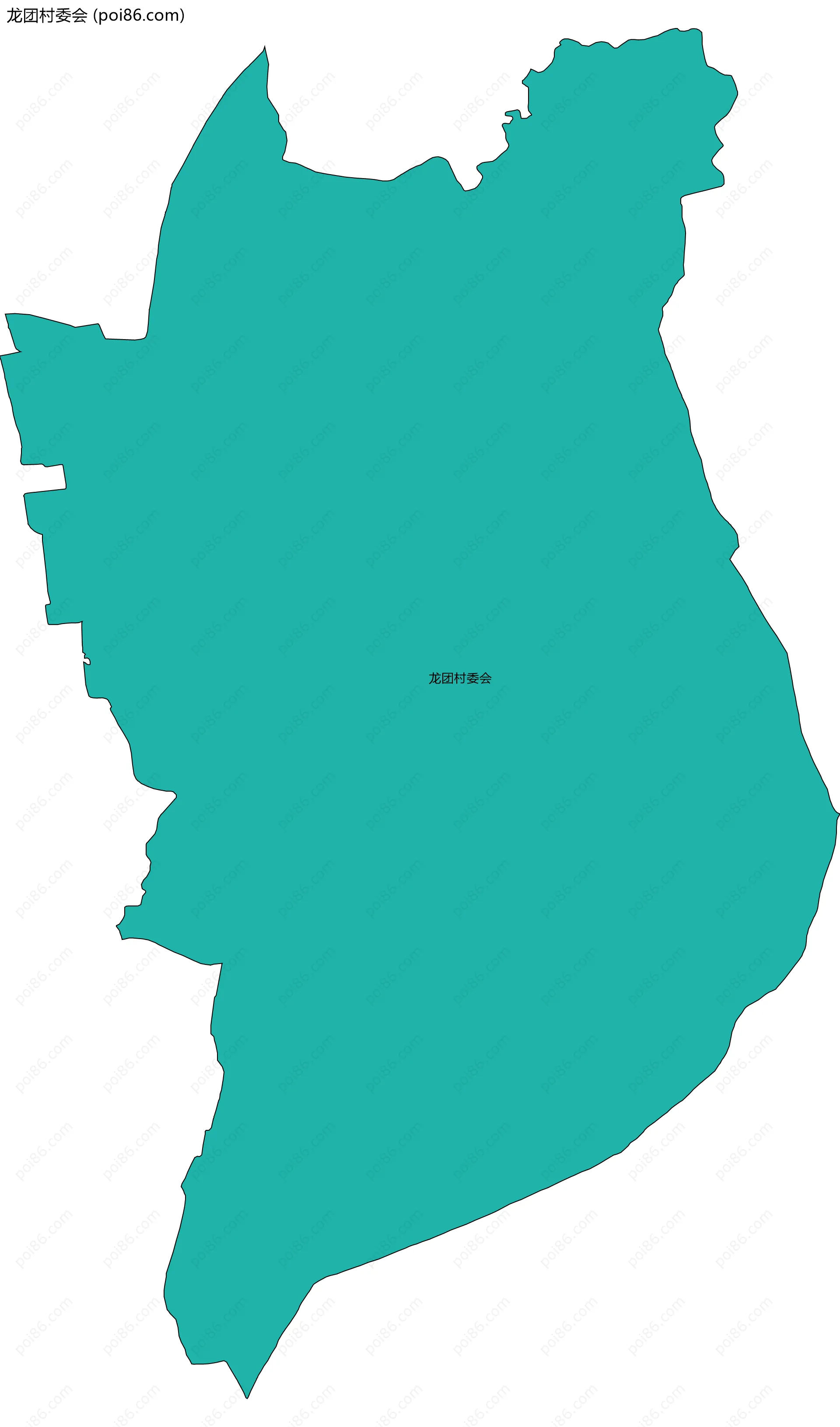 龙团村委会边界地图