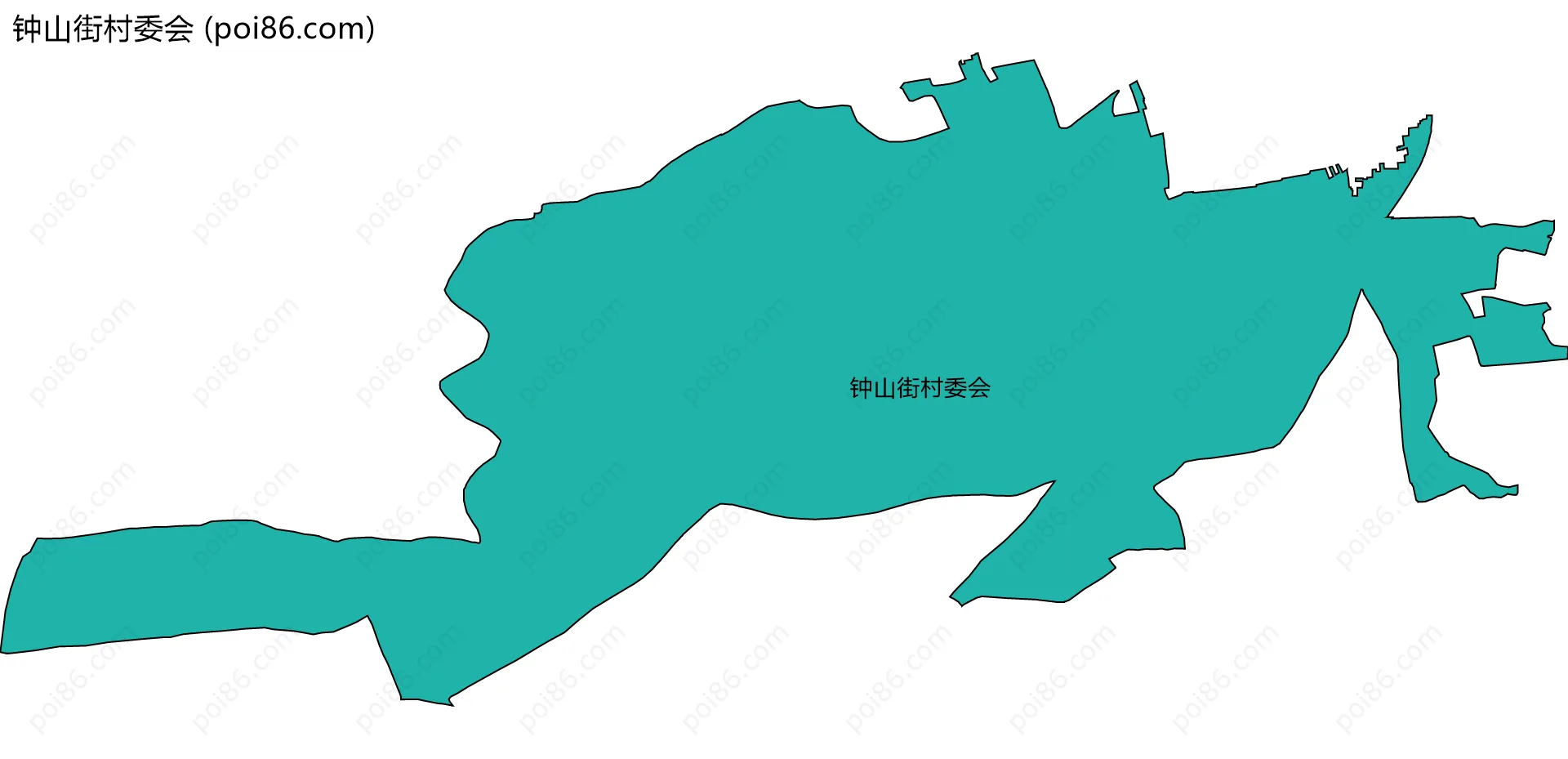 钟山街村委会边界地图