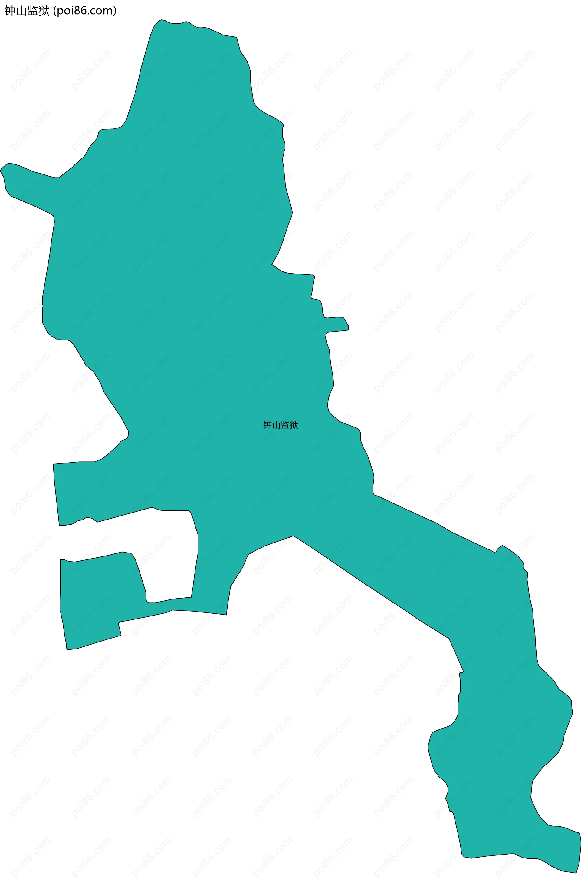 钟山监狱边界地图